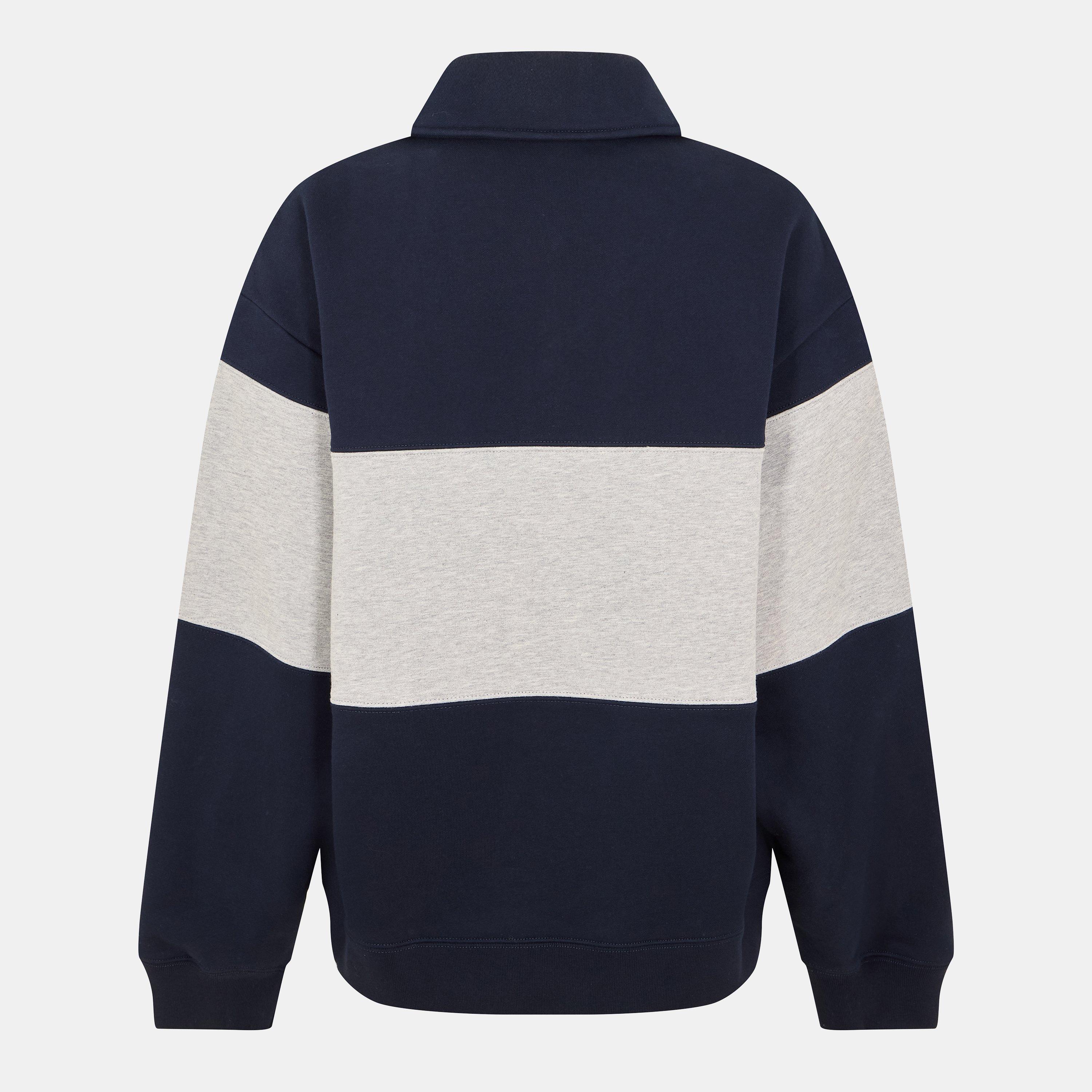 Blu+Grigio - Miu Miu - Women's Contrast Collar Tailored Fit Rugby Polo Shirt - 2