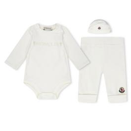 Moncler Aio Hat Bodysuit And Trousers Set Babies