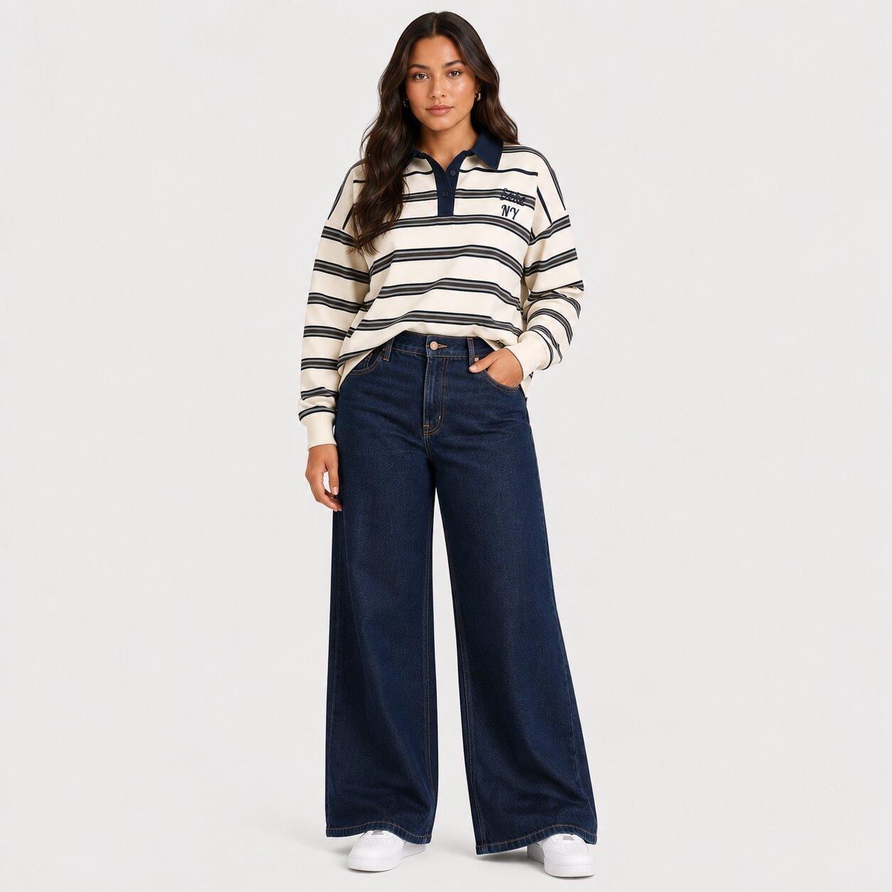 Striped Polo Top