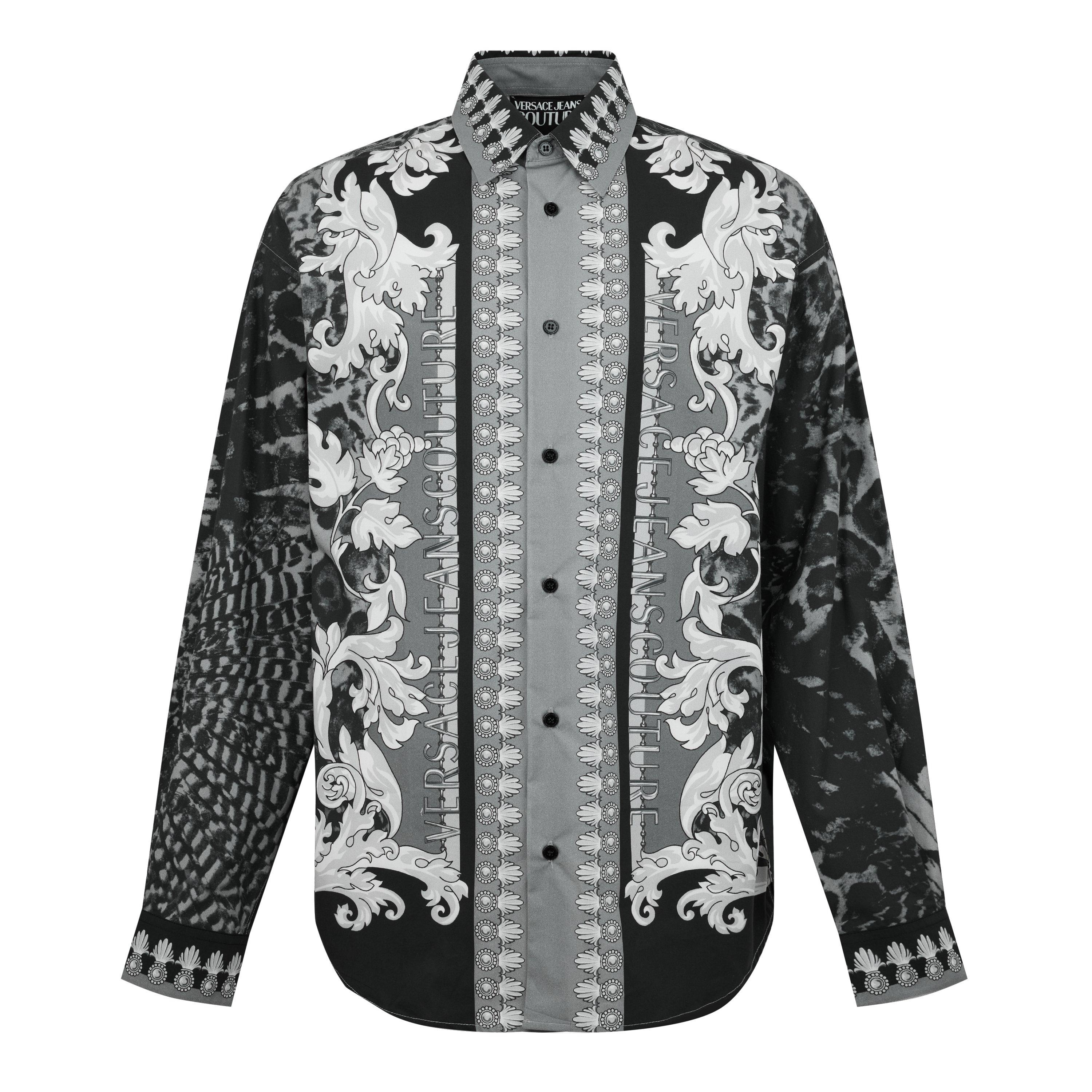 Black - Versace Jeans Couture - Men's Long-Sleeve Plain Shirt - 5