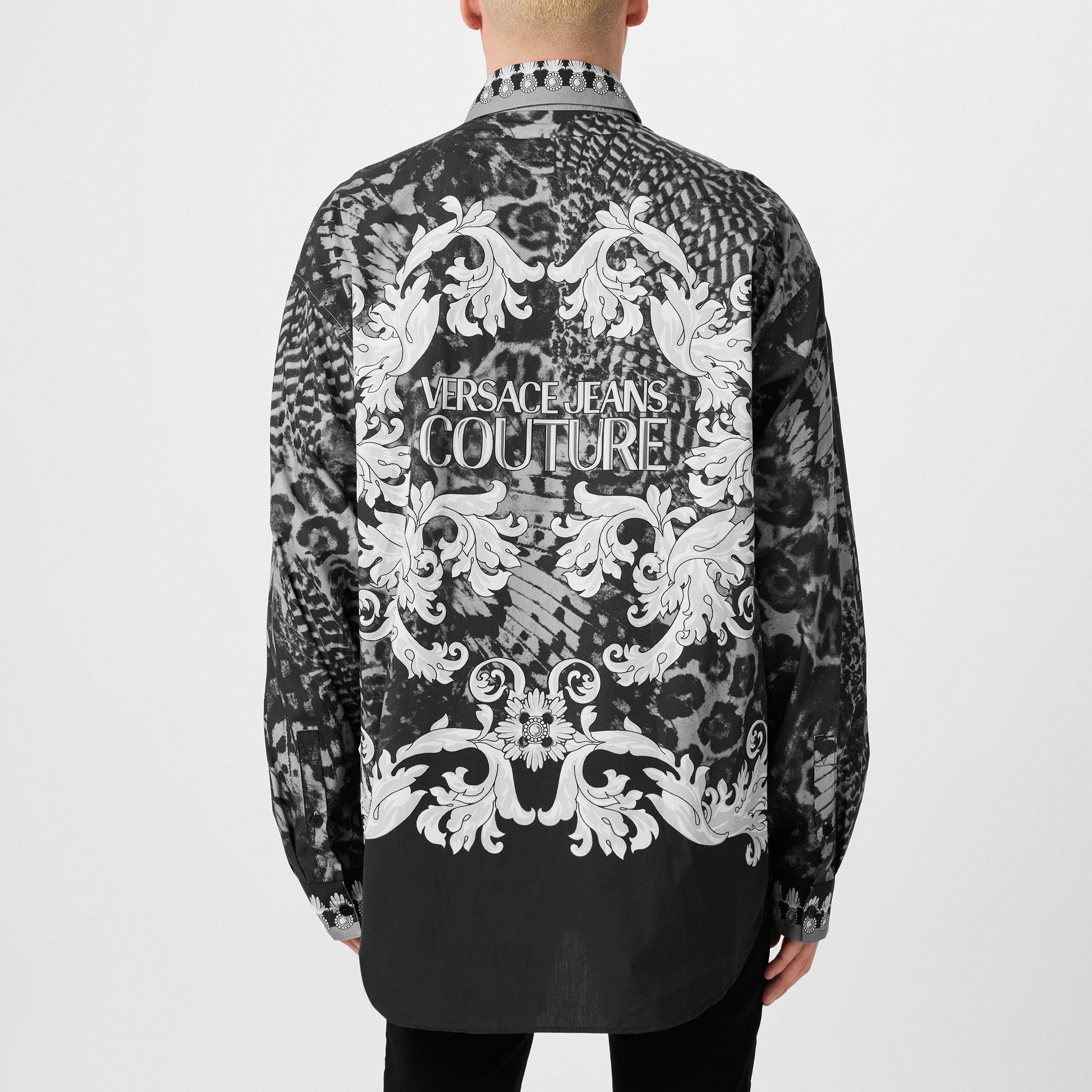 Black - Versace Jeans Couture - Men's Long-Sleeve Plain Shirt - 3