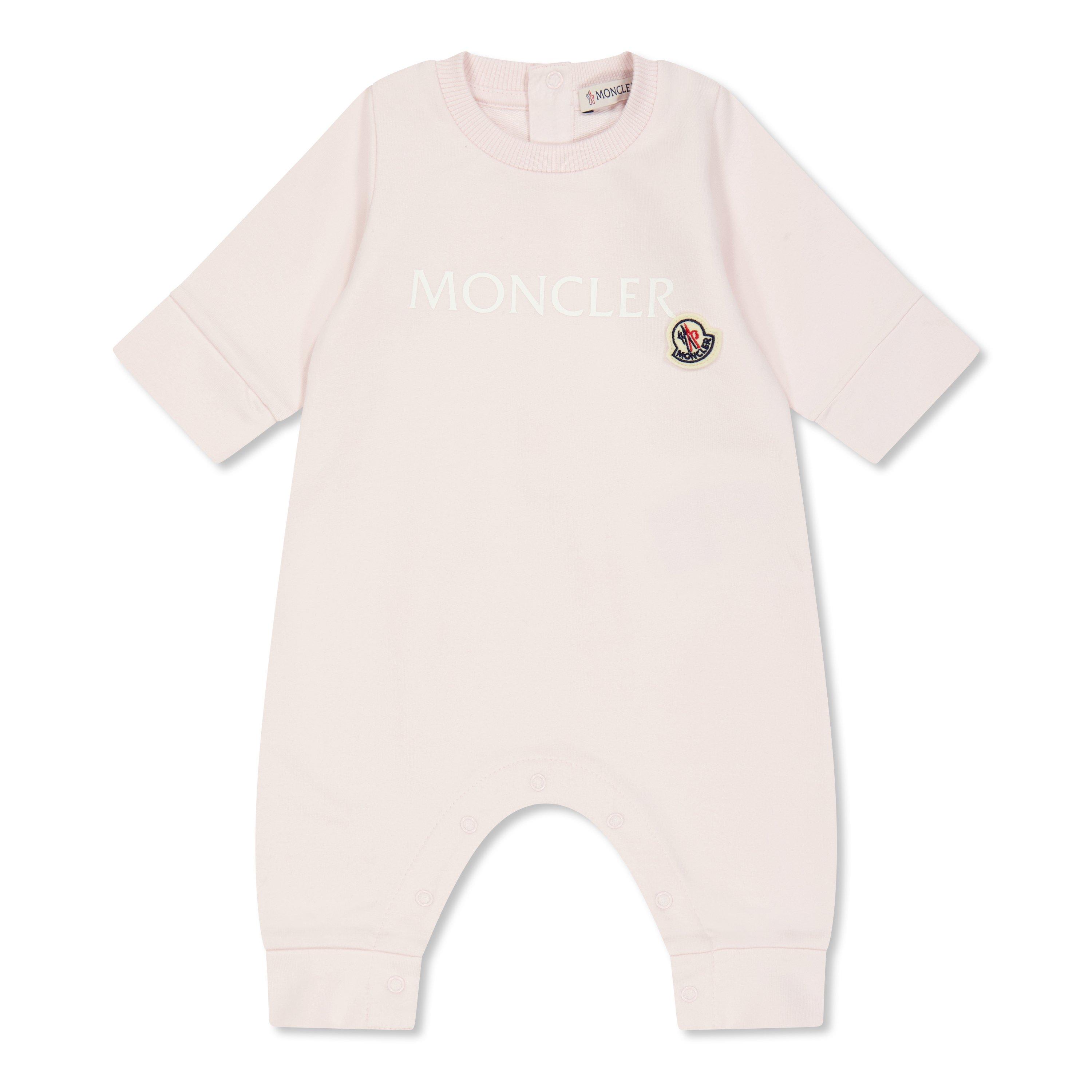 Moncler  Kids' Logo Onesie - Pink 503 - Size 9-12 Mnth