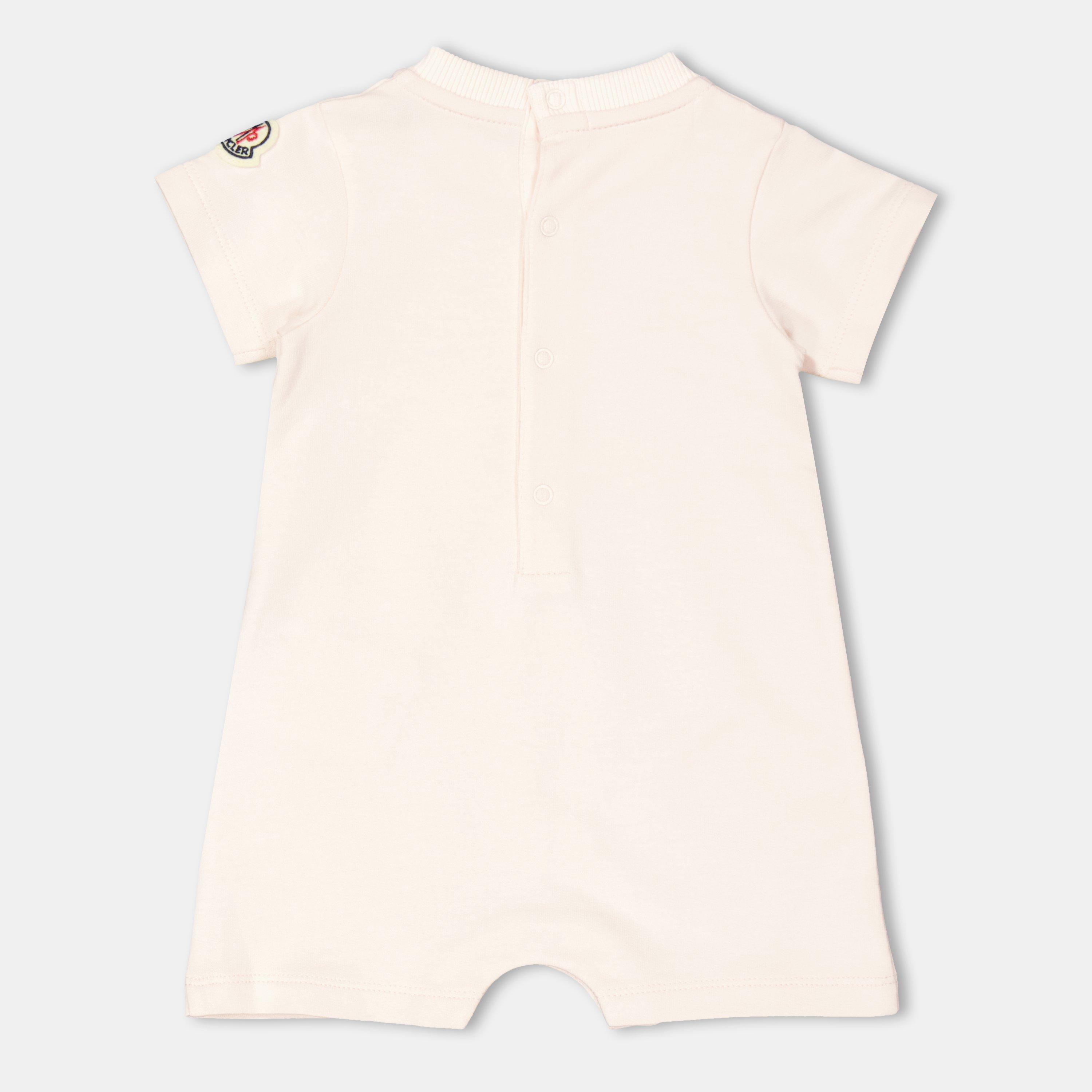 Pink 529 - Moncler - Unisex Kids' Logo Onesie - 2