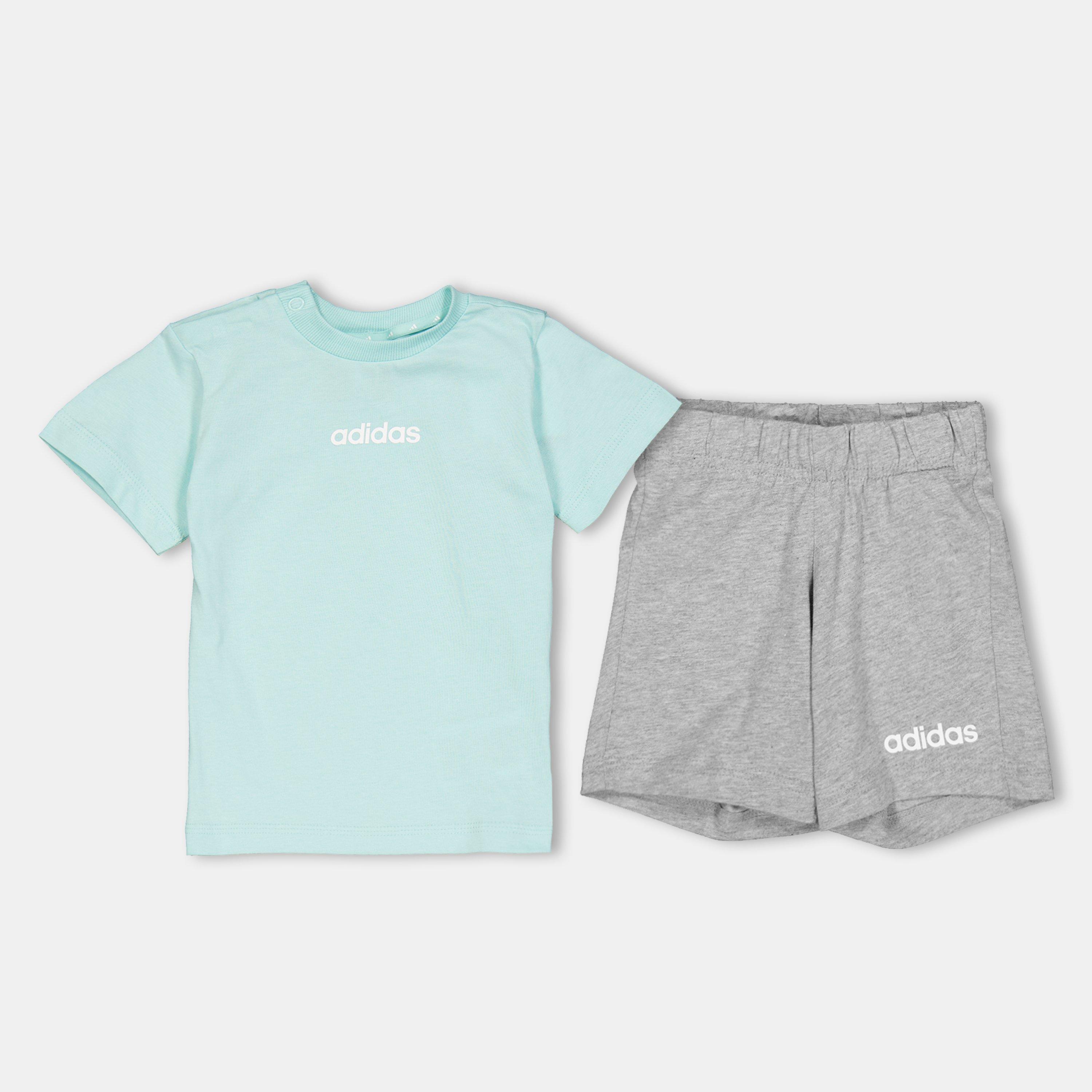 Adidas  Newborn Essentials Tee-Short Set Baby - Mint/White Lin - 6-9 Months