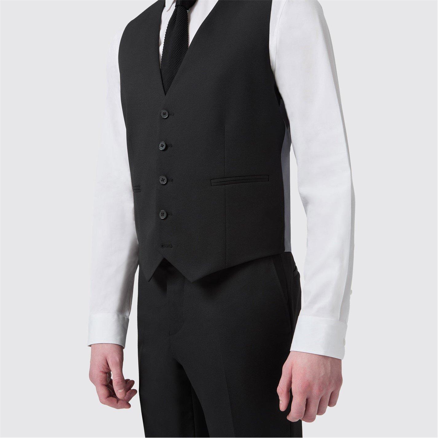 Black - Twisted Tailor - Ellroy Slim Waistcoat - 4