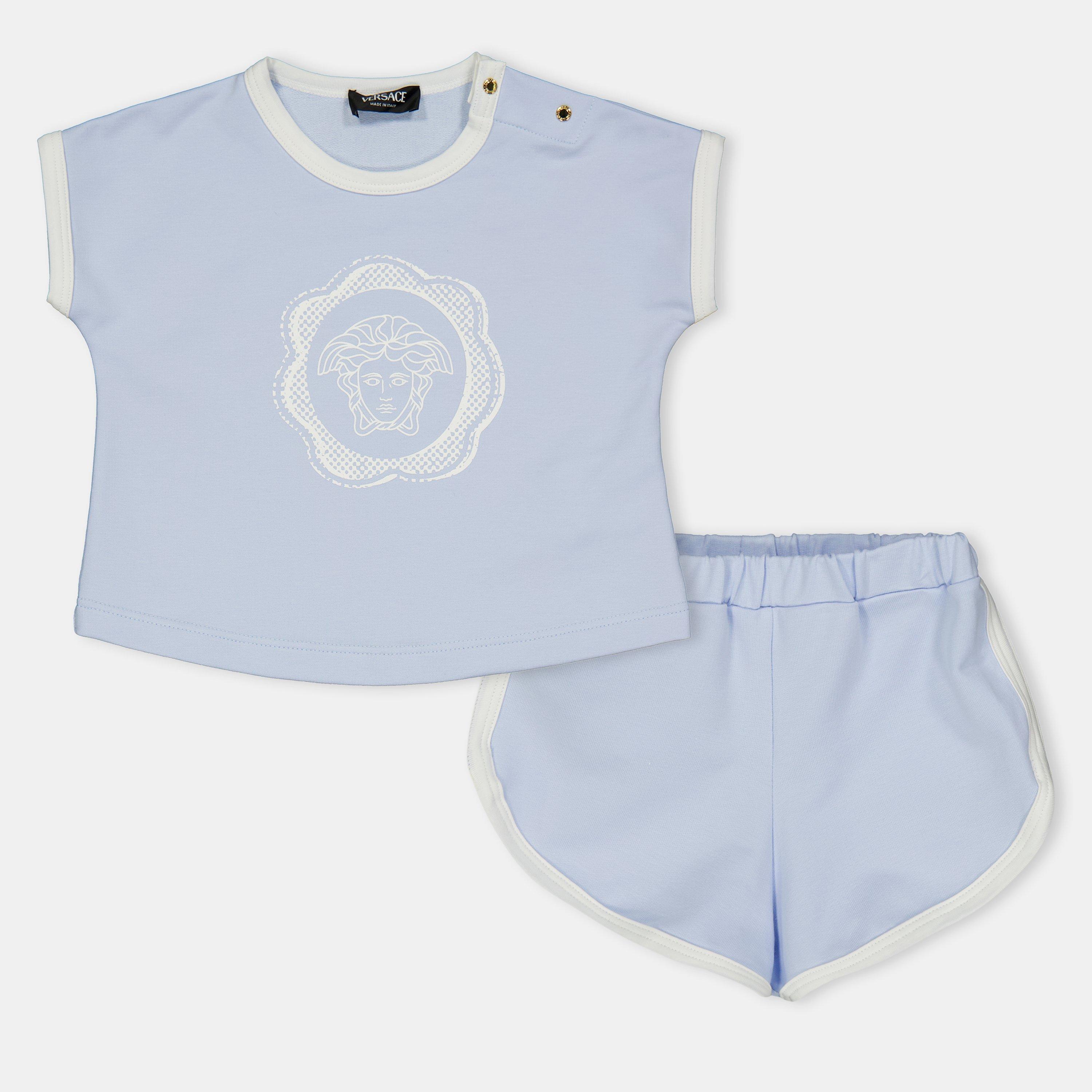 2VH80 Blue - Versace - Kids' Logo Clothing Set - 1