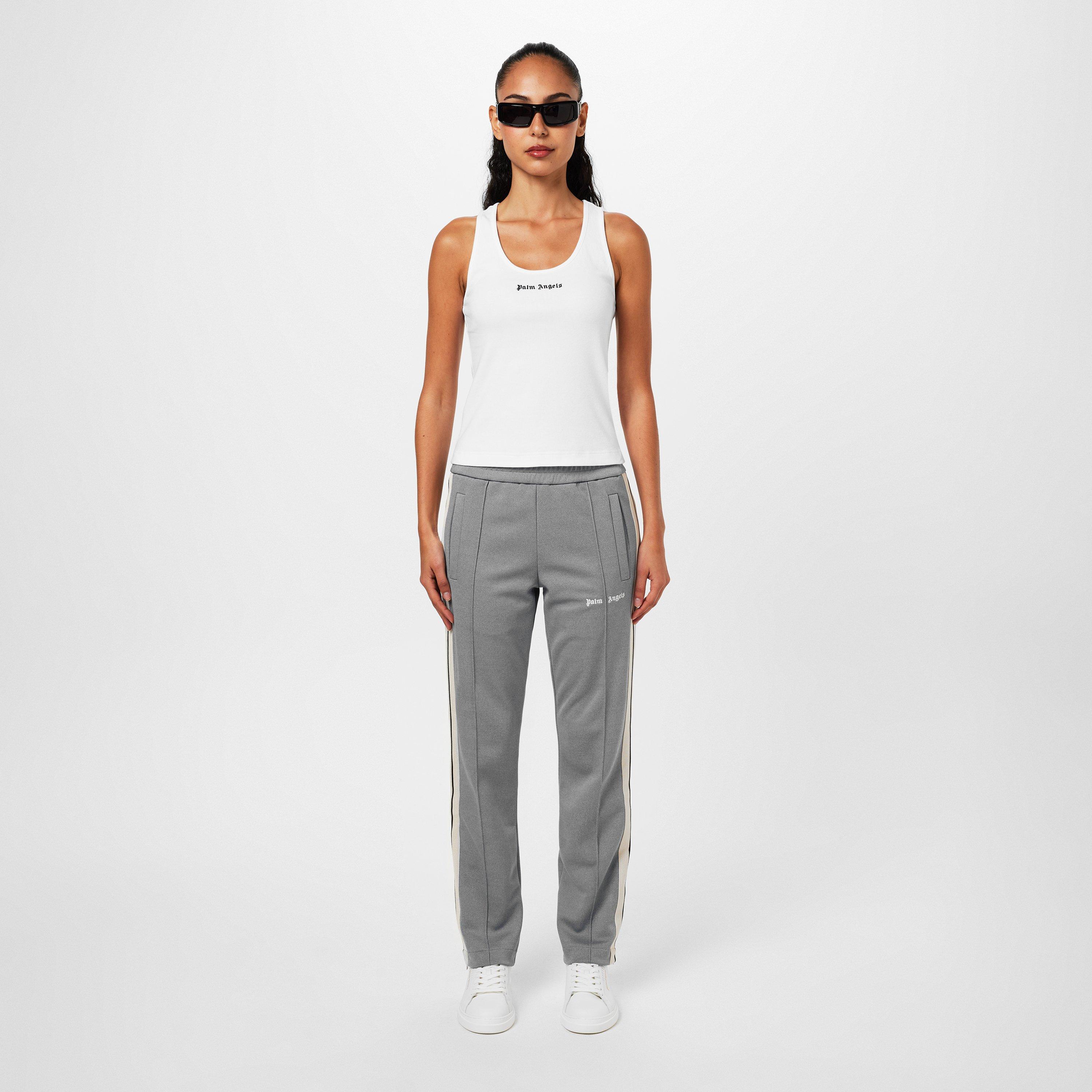 Grey 0803 - Palm Angels - Logo Embroidered Track Trousers - 4