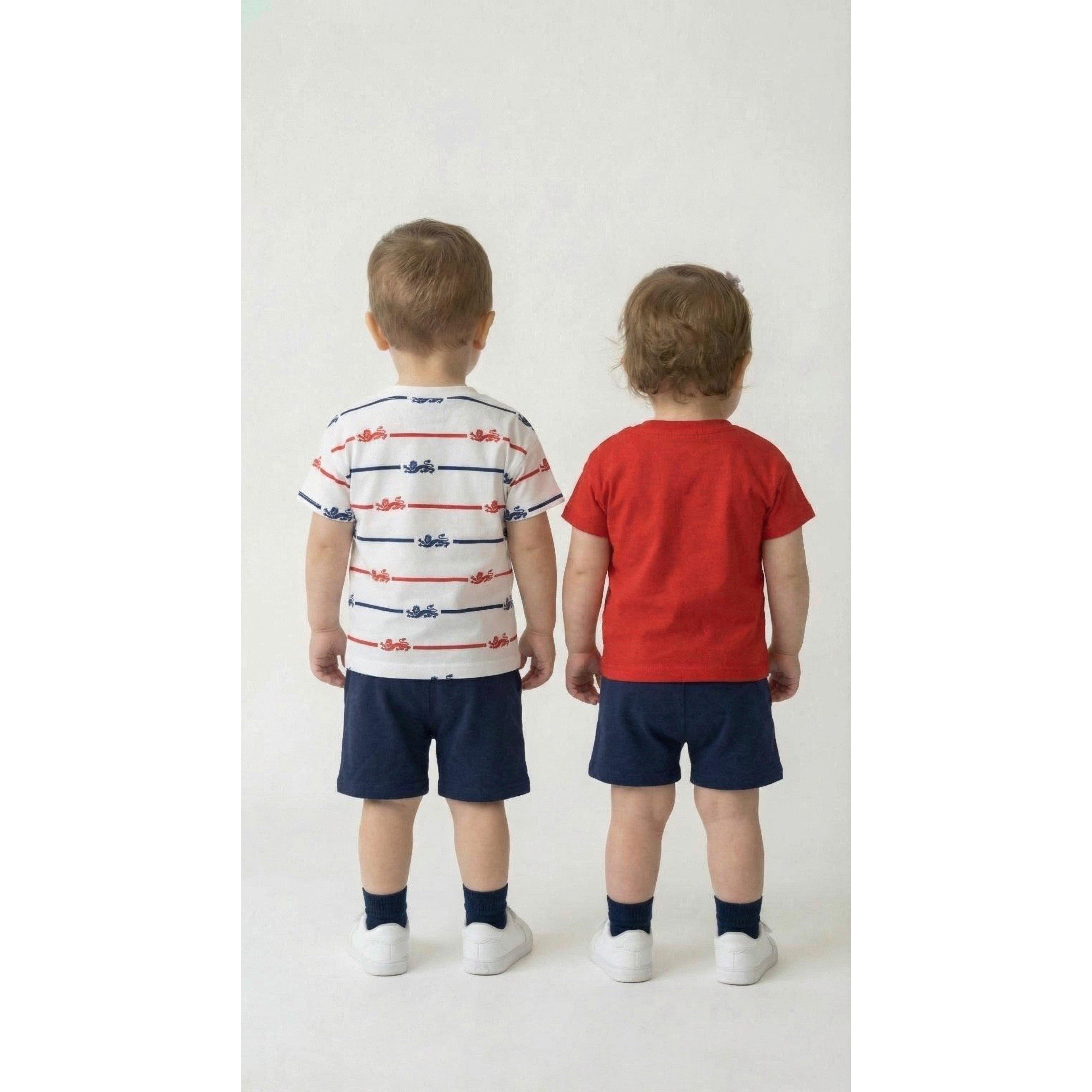 Rouge/Blanc/Marine - Team - England Two Pack Graphic T-Shirts - 4