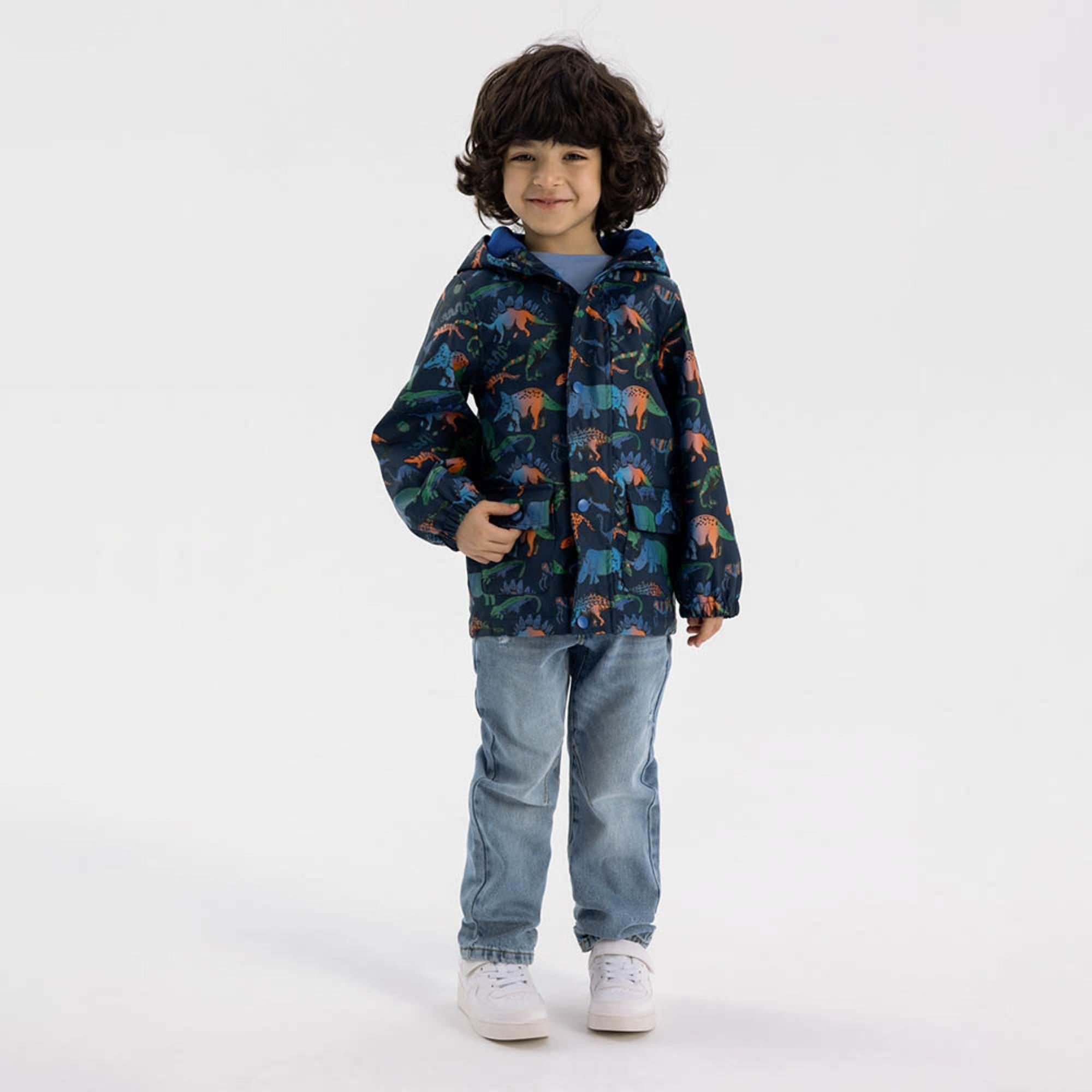 Navy - Minoti - Boys rain jacket printed navy - 2