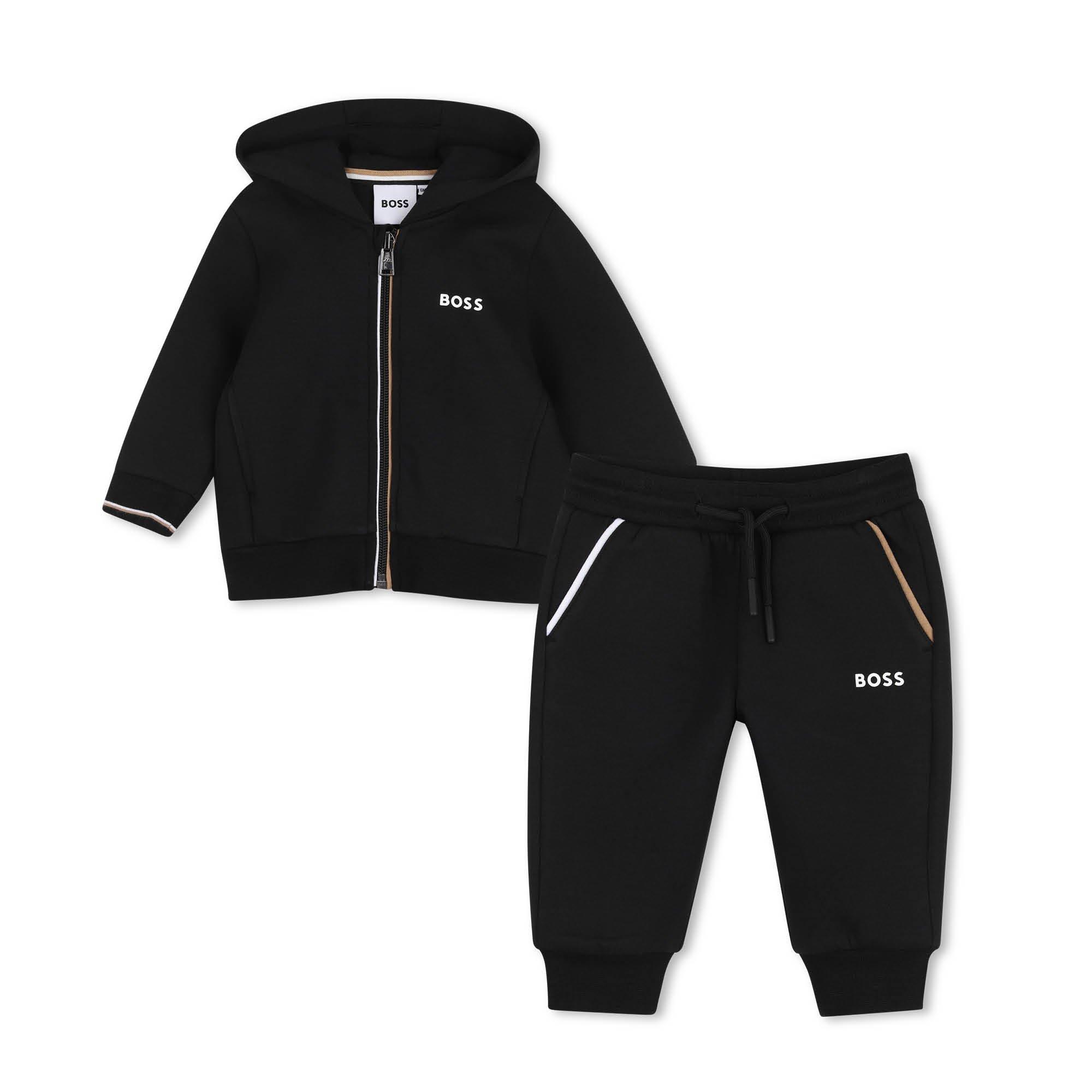 Black - Boss - Kids' Full-Zip Fleece Top and Trouser Set - 1