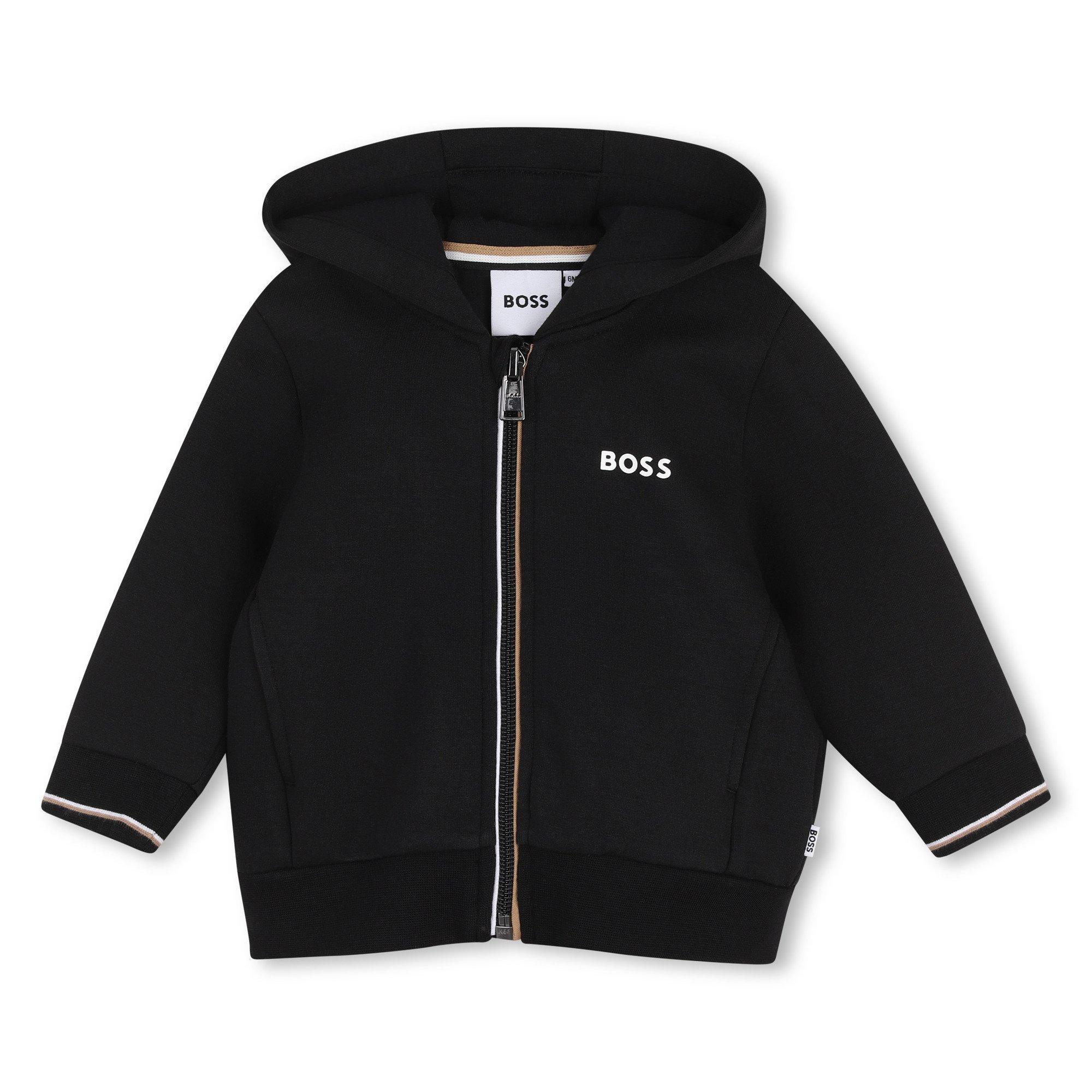 Black - Boss - Kids' Full-Zip Fleece Top and Trouser Set - 3