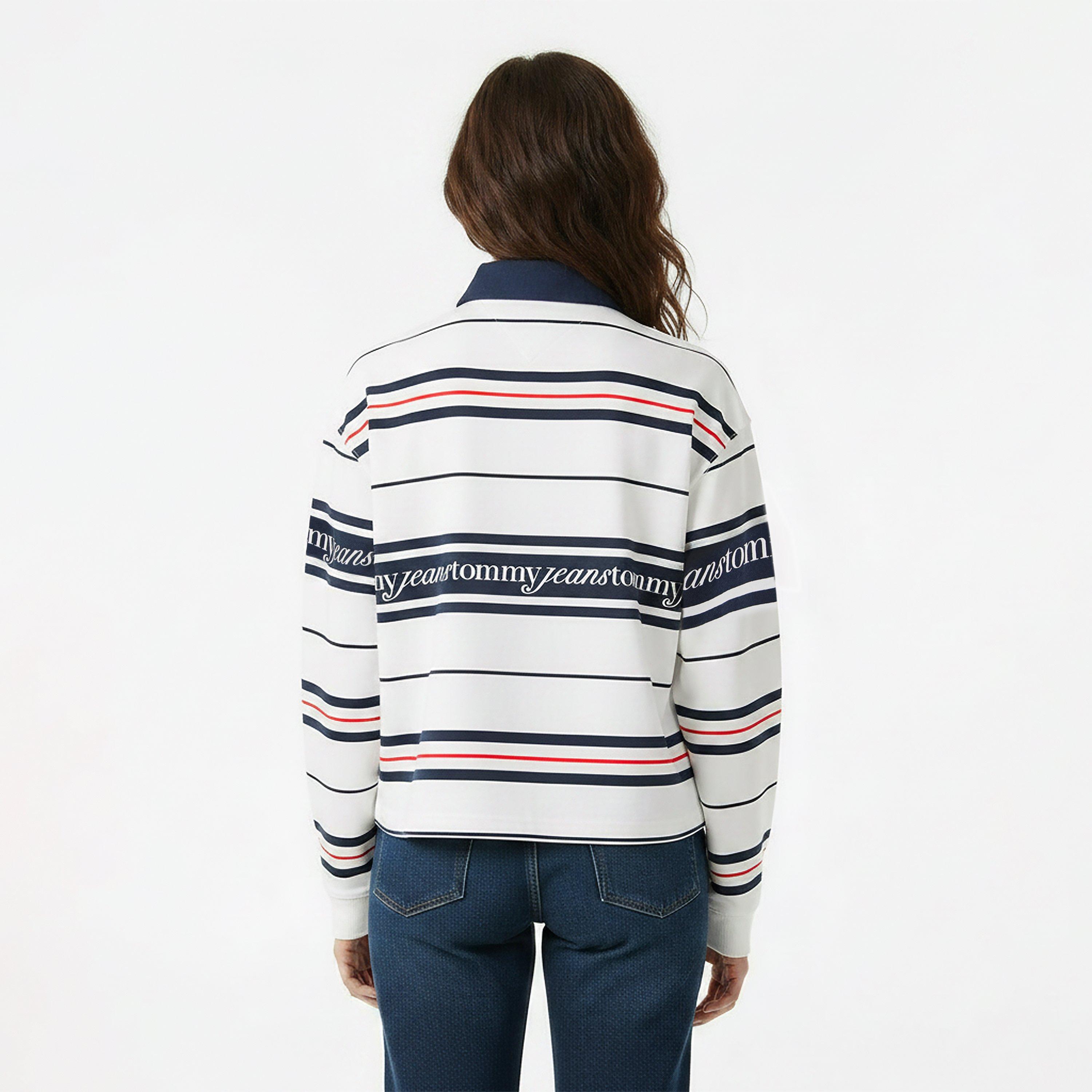 Ecru - Tommy Jeans - Women's Rugby Polo Shirt - 4