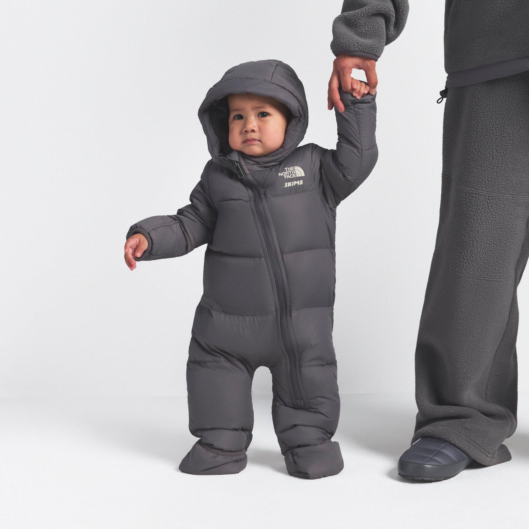 SK Gunmetal - TNF x Skims - Babies 1996 Nuptse One-Piece - 4