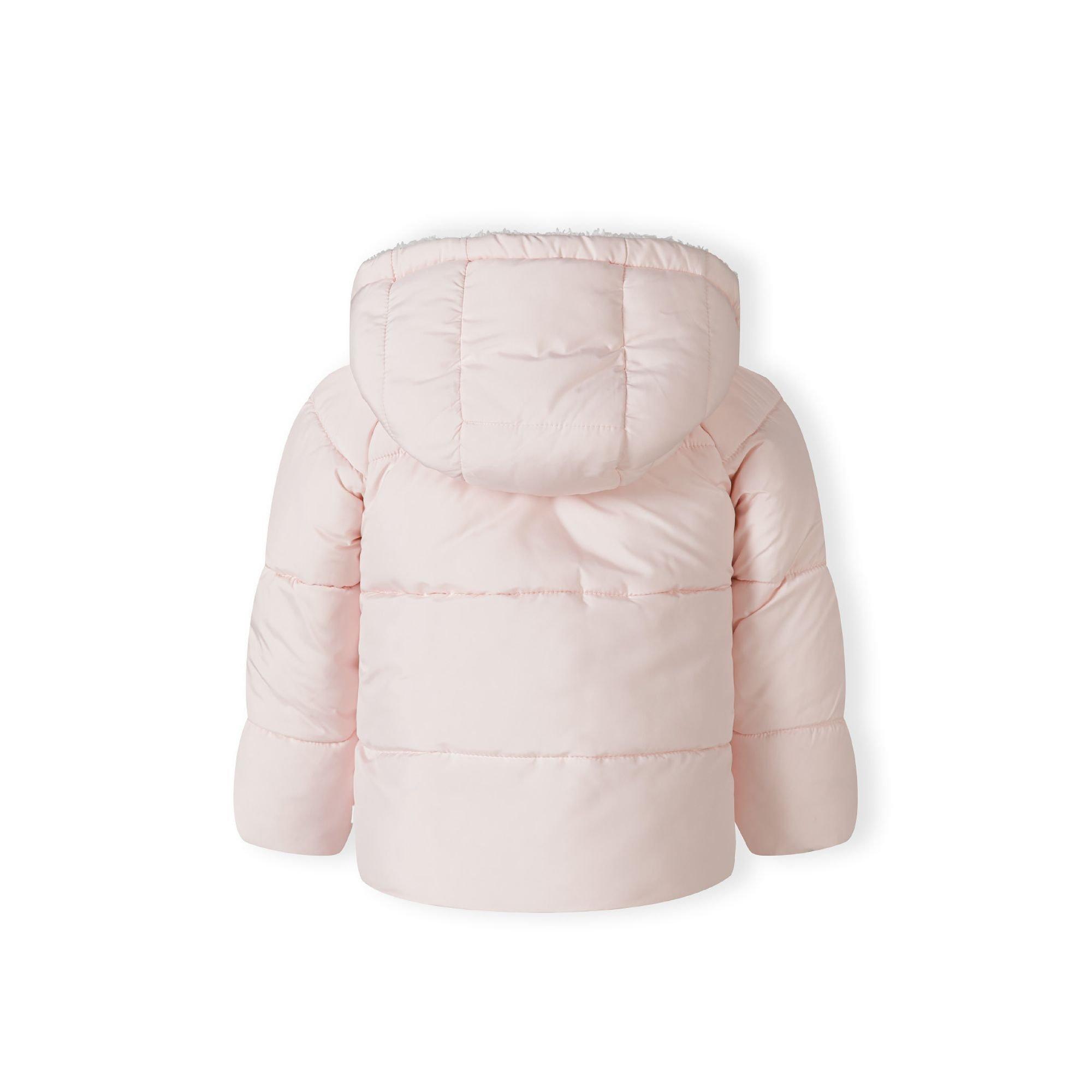 Rose clair - Minoti - Baby unisex padded jacket with faux fur trim light pink - 3