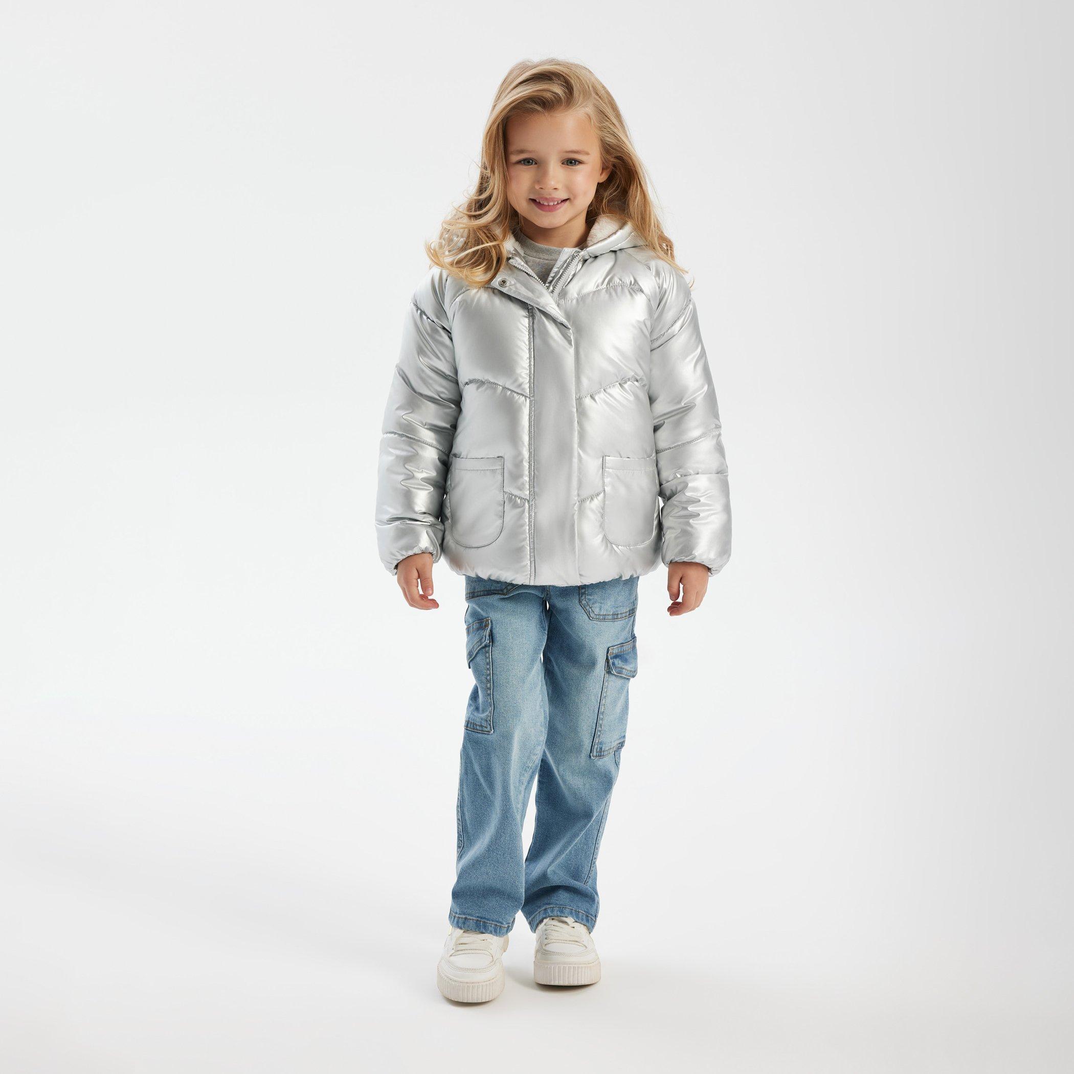 Argent - Minoti - Girls padded jacket metallic silver - 2