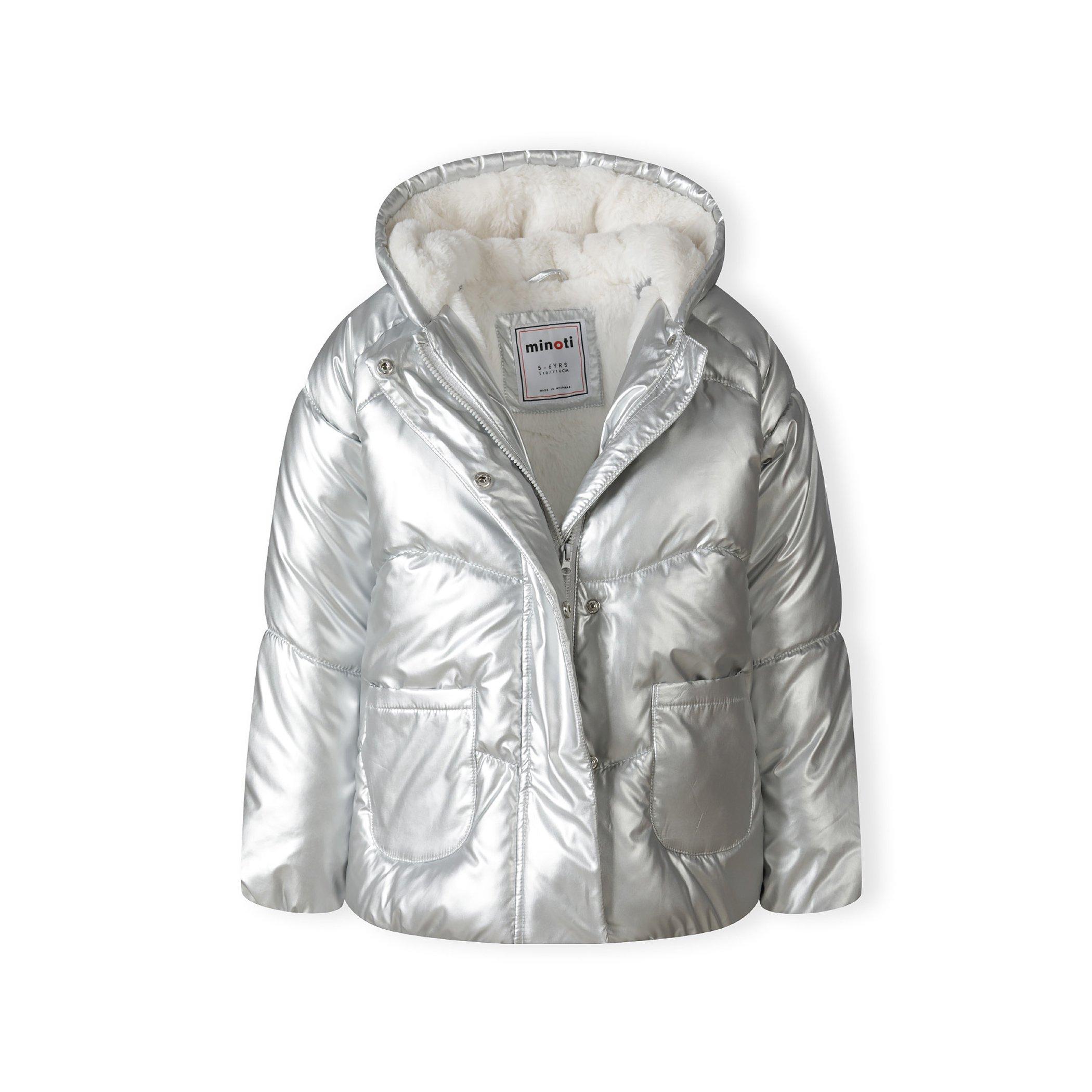 Argent - Minoti - Girls padded jacket metallic silver - 4
