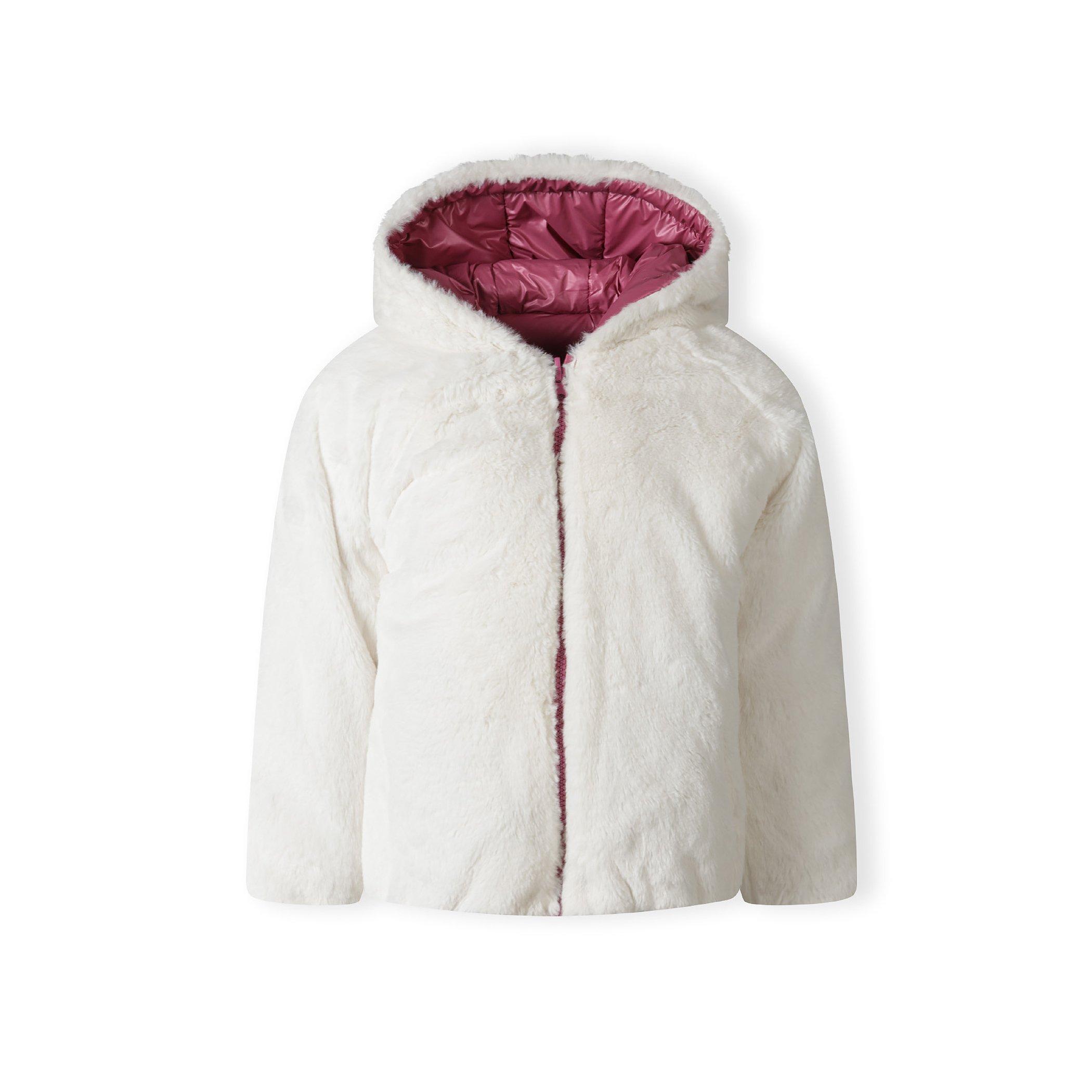 Mauve - Minoti - Girls padded reversible jacket metallic purple - 6