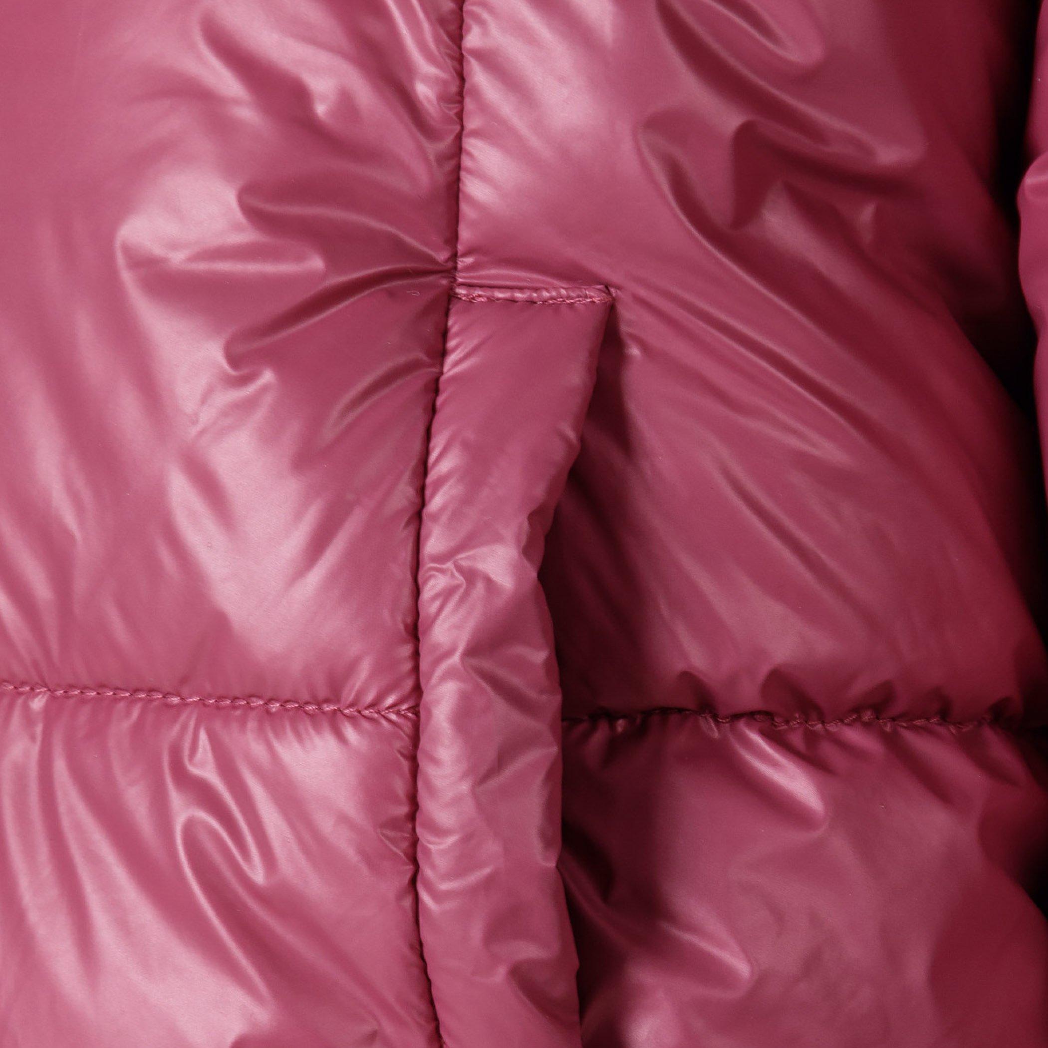 Mauve - Minoti - Girls padded reversible jacket metallic purple - 8