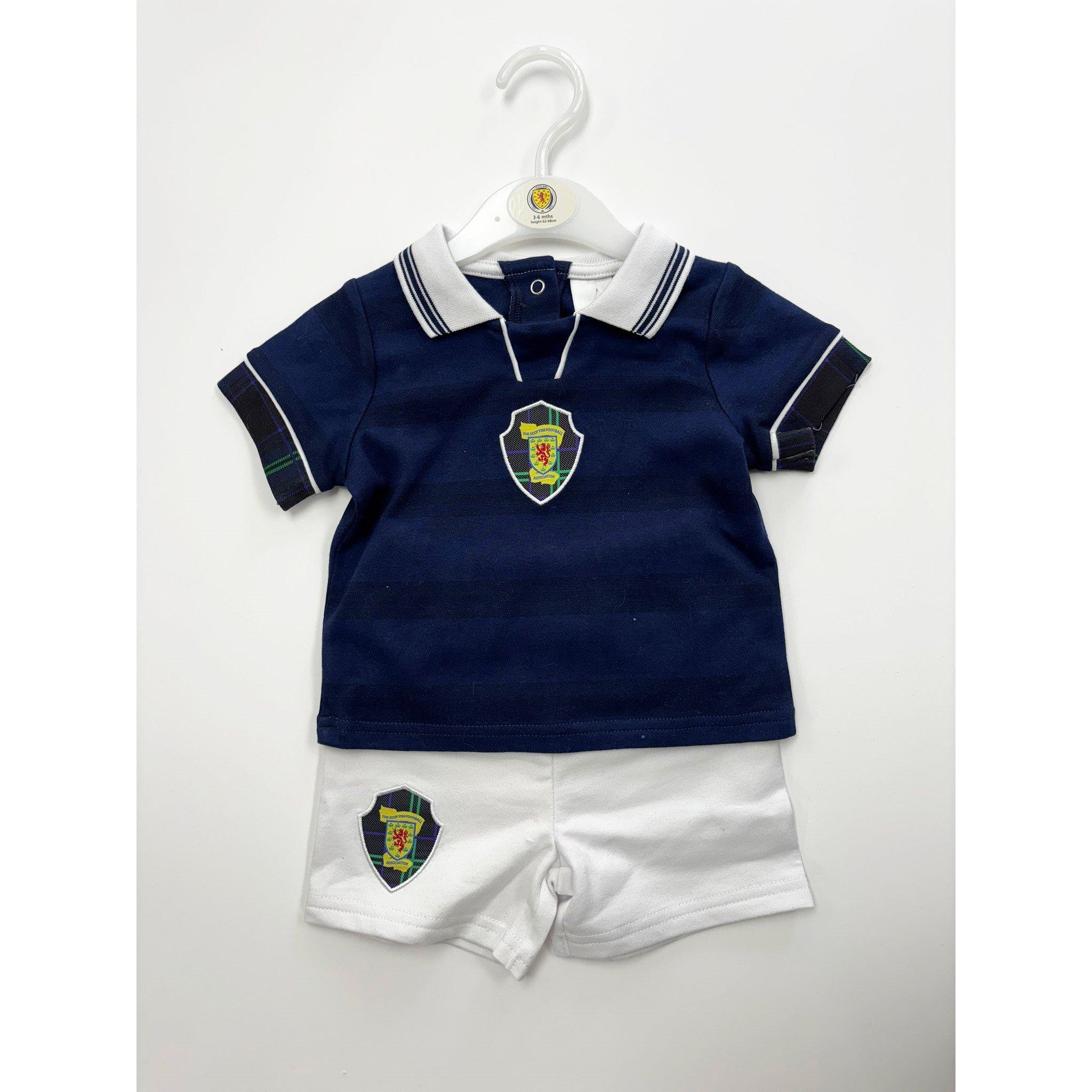 Marineblauw/Wit - Team - Scotland 1998 Retro Home T-Shirt & Short - 1