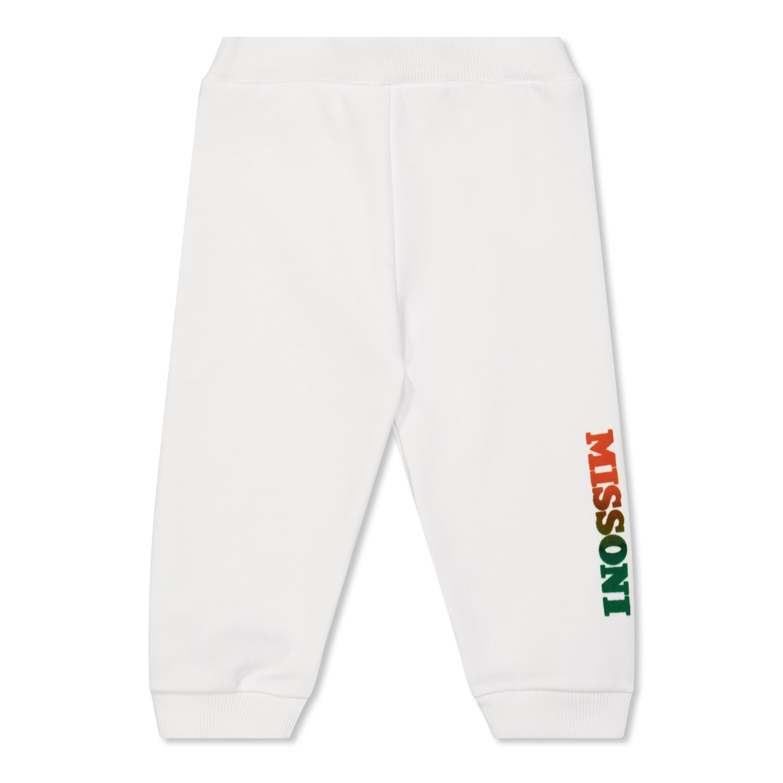 Missoni Kids' Logo Closed Hem Fleece Joggers - white - Size 24M
