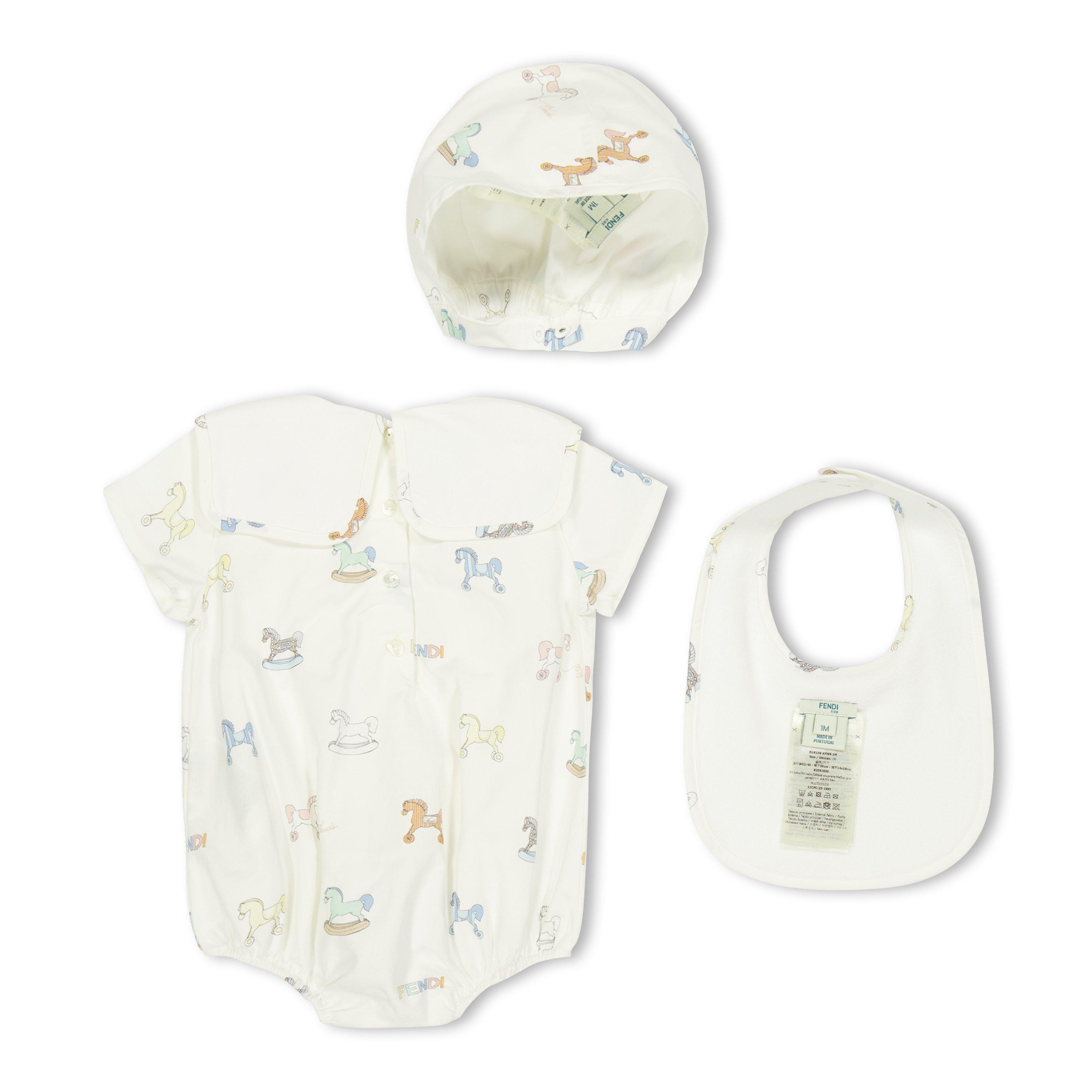 White F0ZA0 - Fendi - Kids' All in One Clothing Set - 2