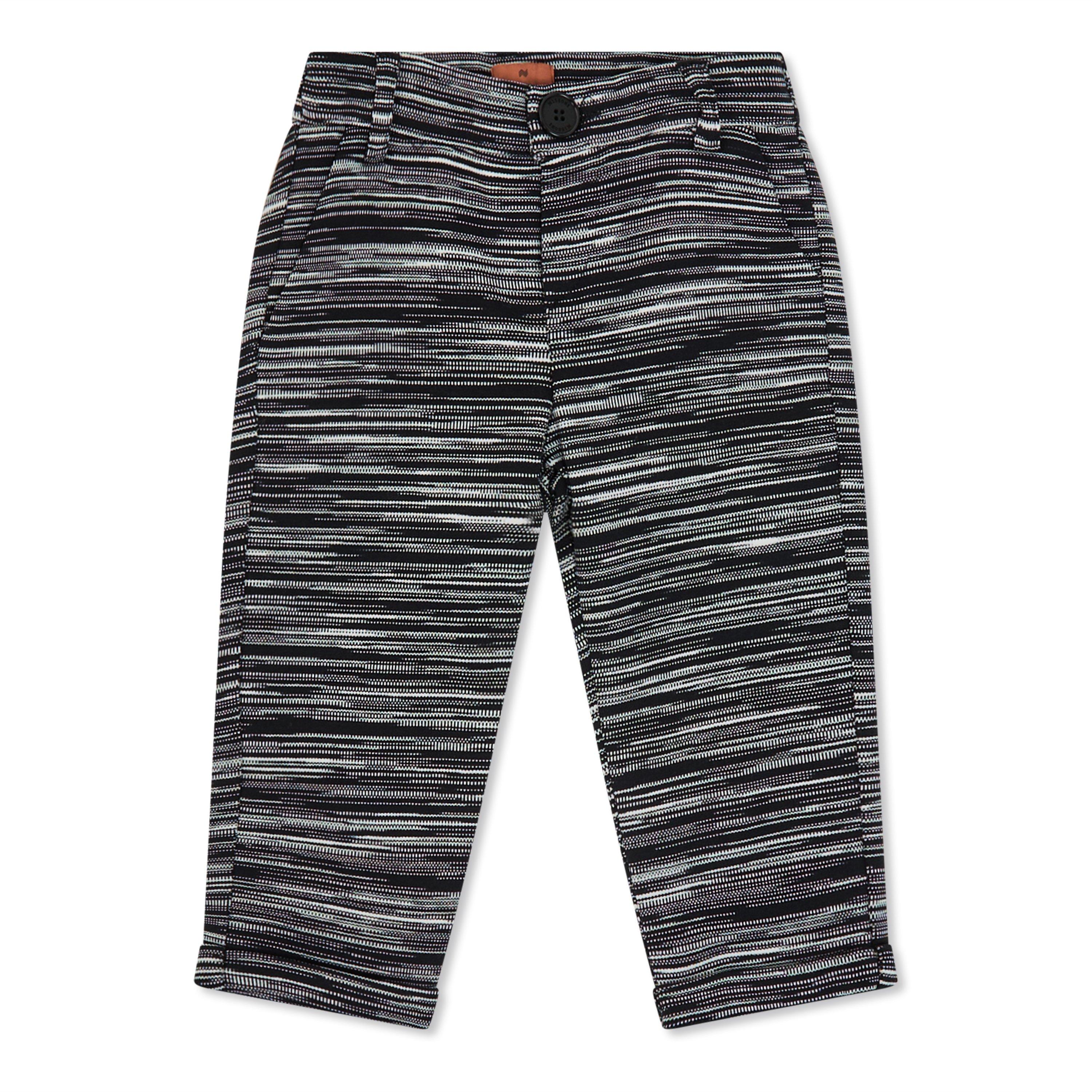 black/white - Missoni - Kids' Striped Straight Leg Trousers - 1