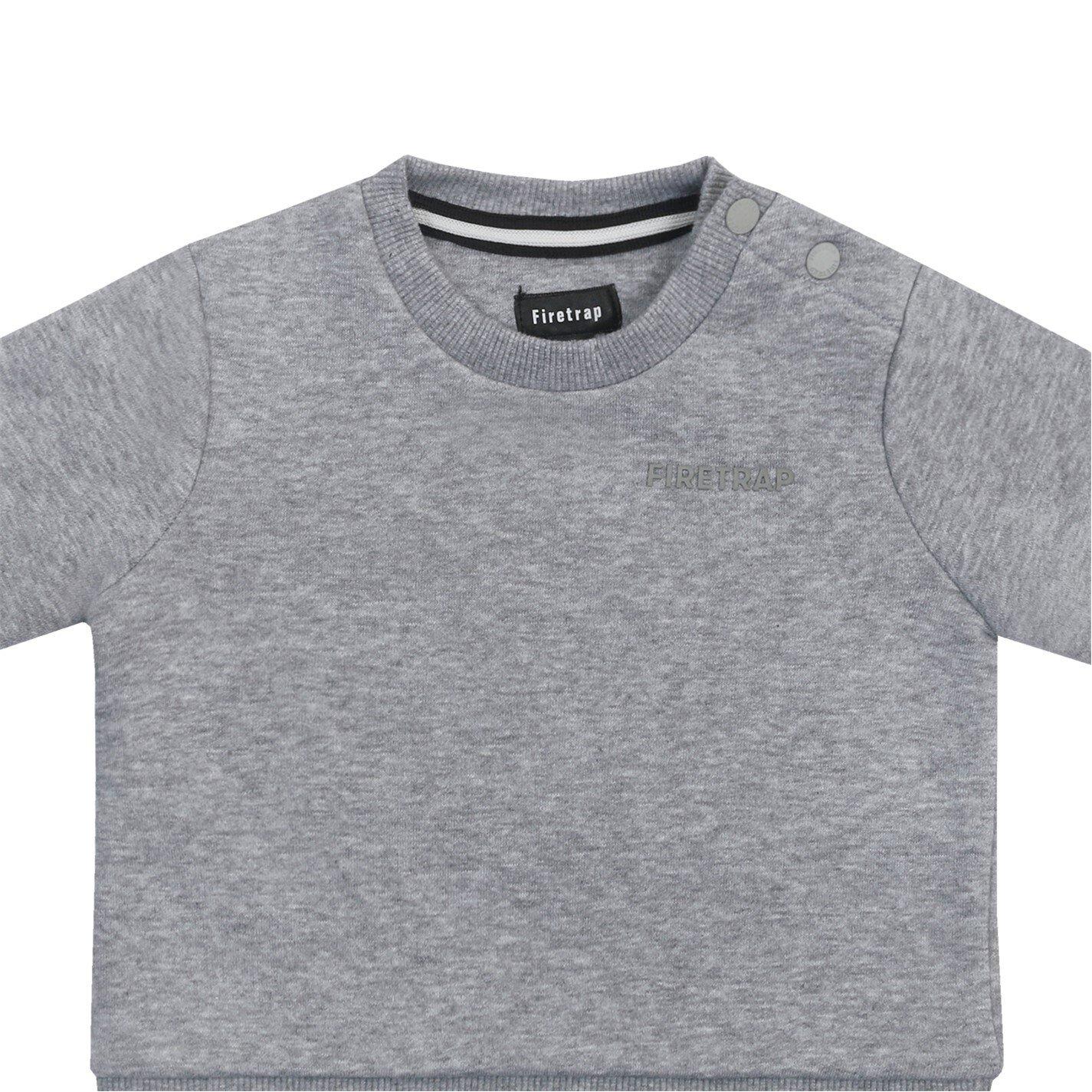 Grey - Firetrap - Baby Boys 2pc Jogger Set - 4