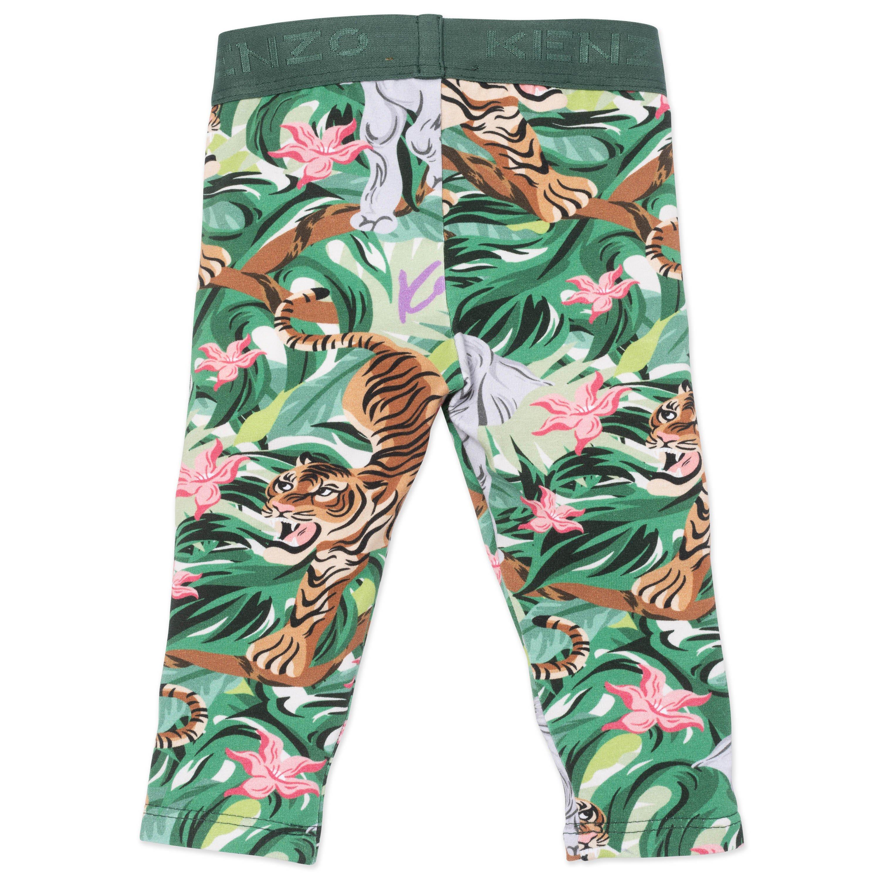 Forest Green - Kenzo - Kids' Printed Leggings - 2