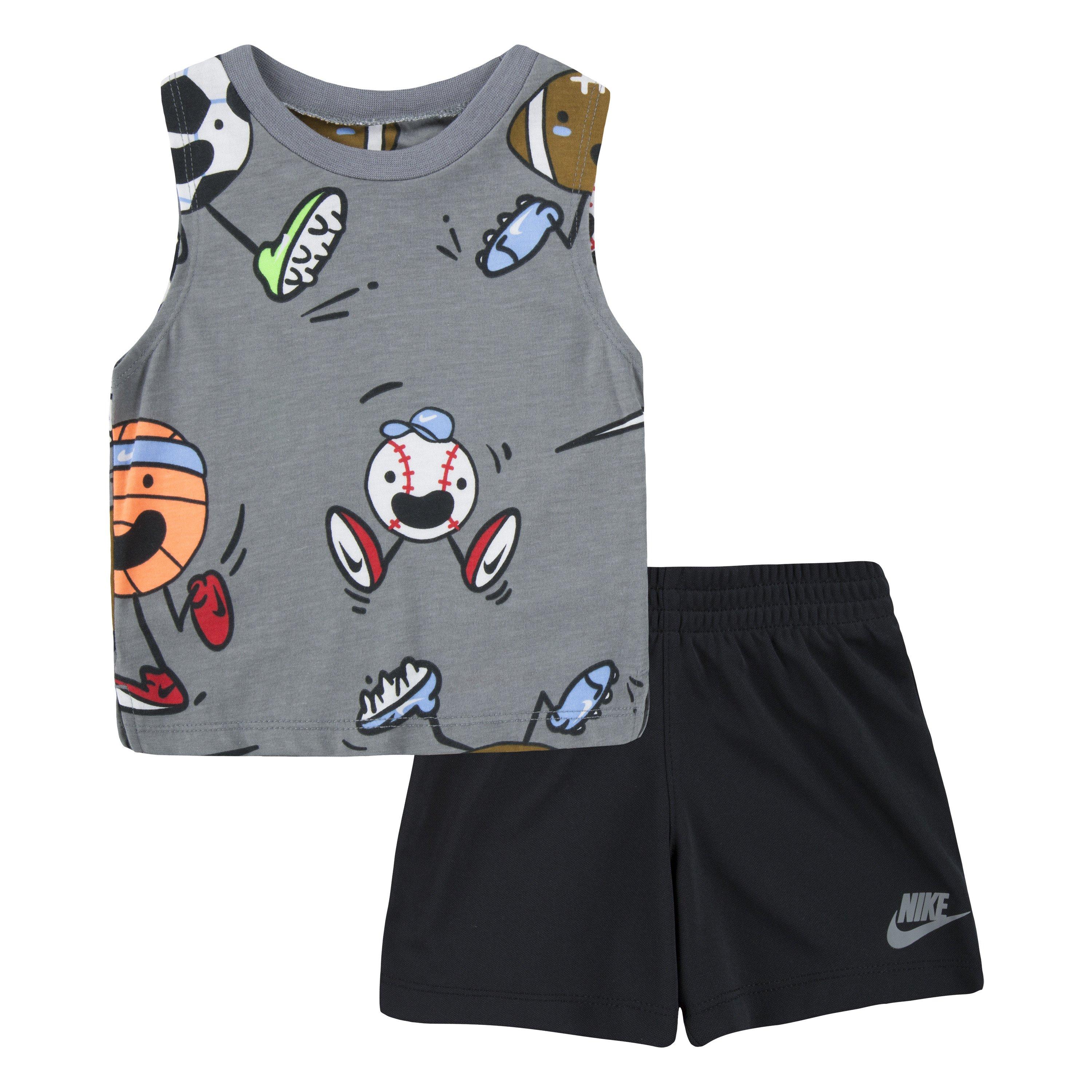 Black - Nike - Unisex Kids' Muscle Set Top and Trouser Pyjama - 1