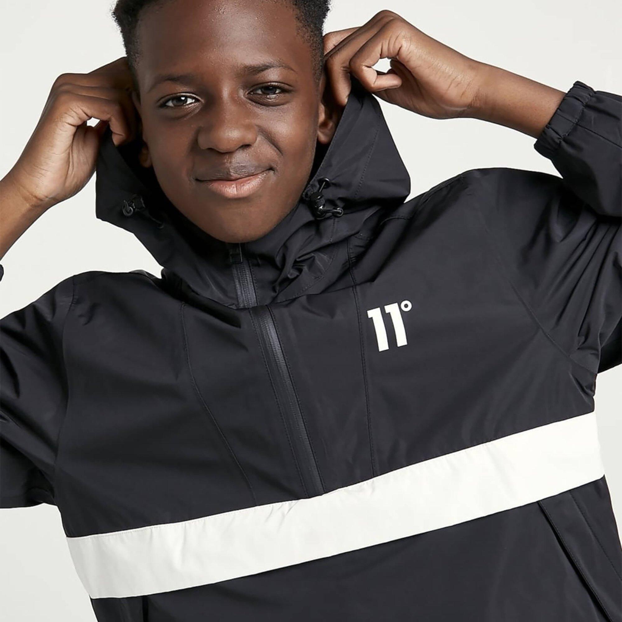 Overhead Jacket Coat Jacket 11 Degrees Windbreaker Black Junior