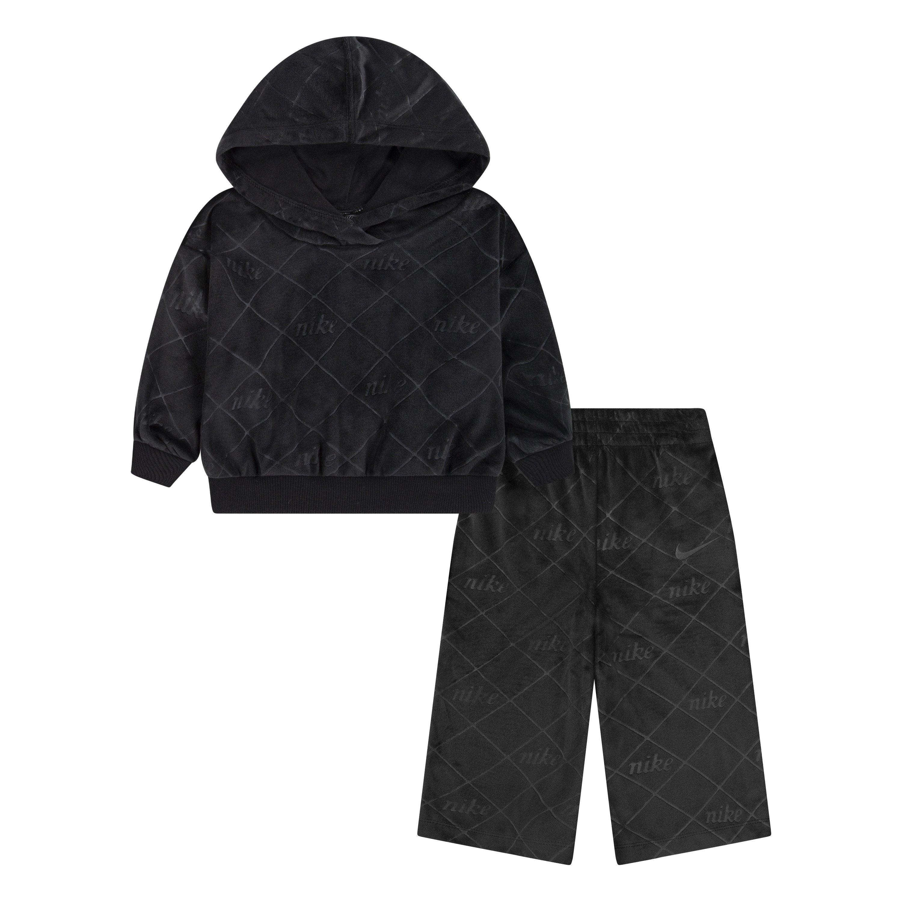 Black - Nike - Kids' Cozy Aop Monogram Fleece Tracksuit - 1