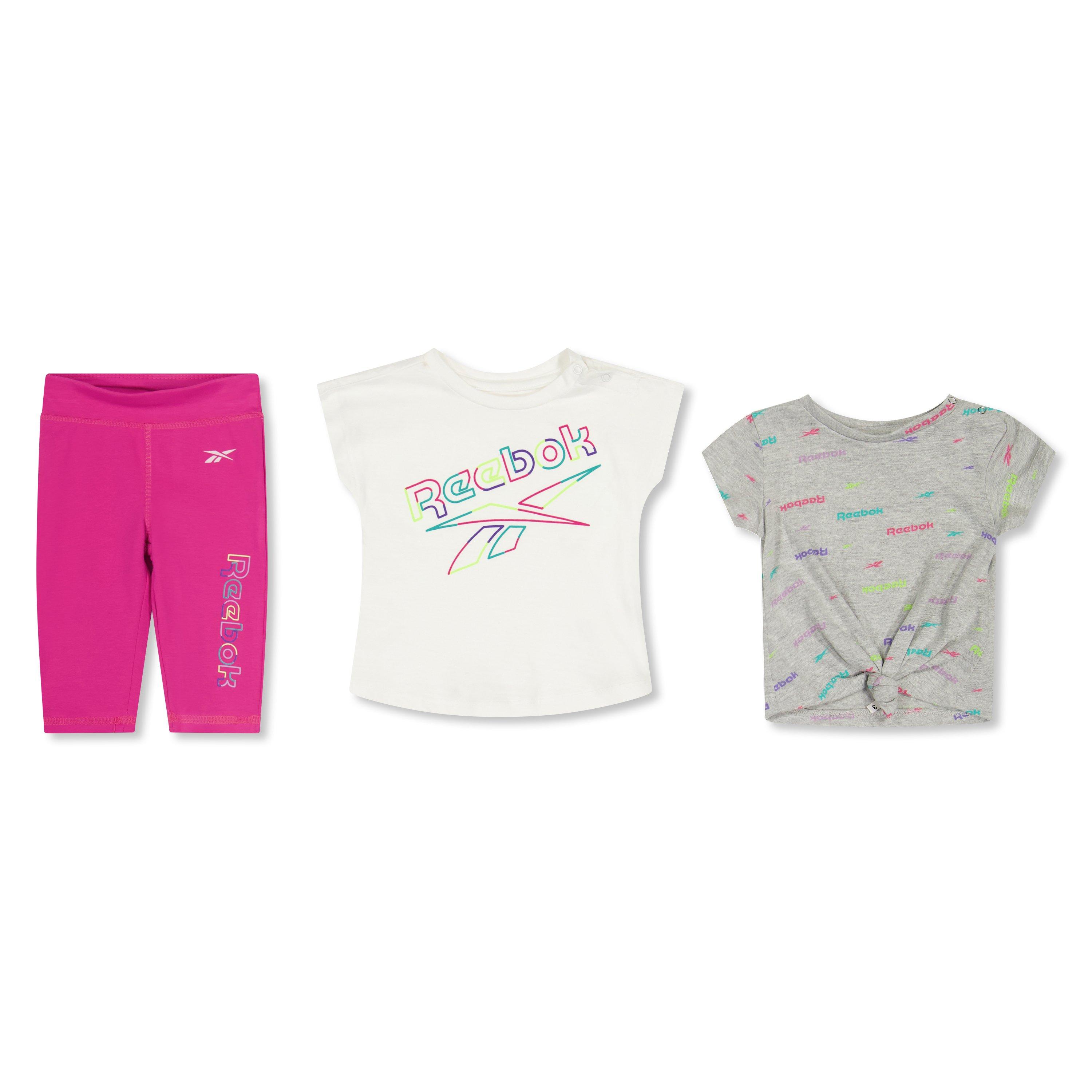 Fuchsia Purple - Reebok - Kids' Top and Legging Set - 1