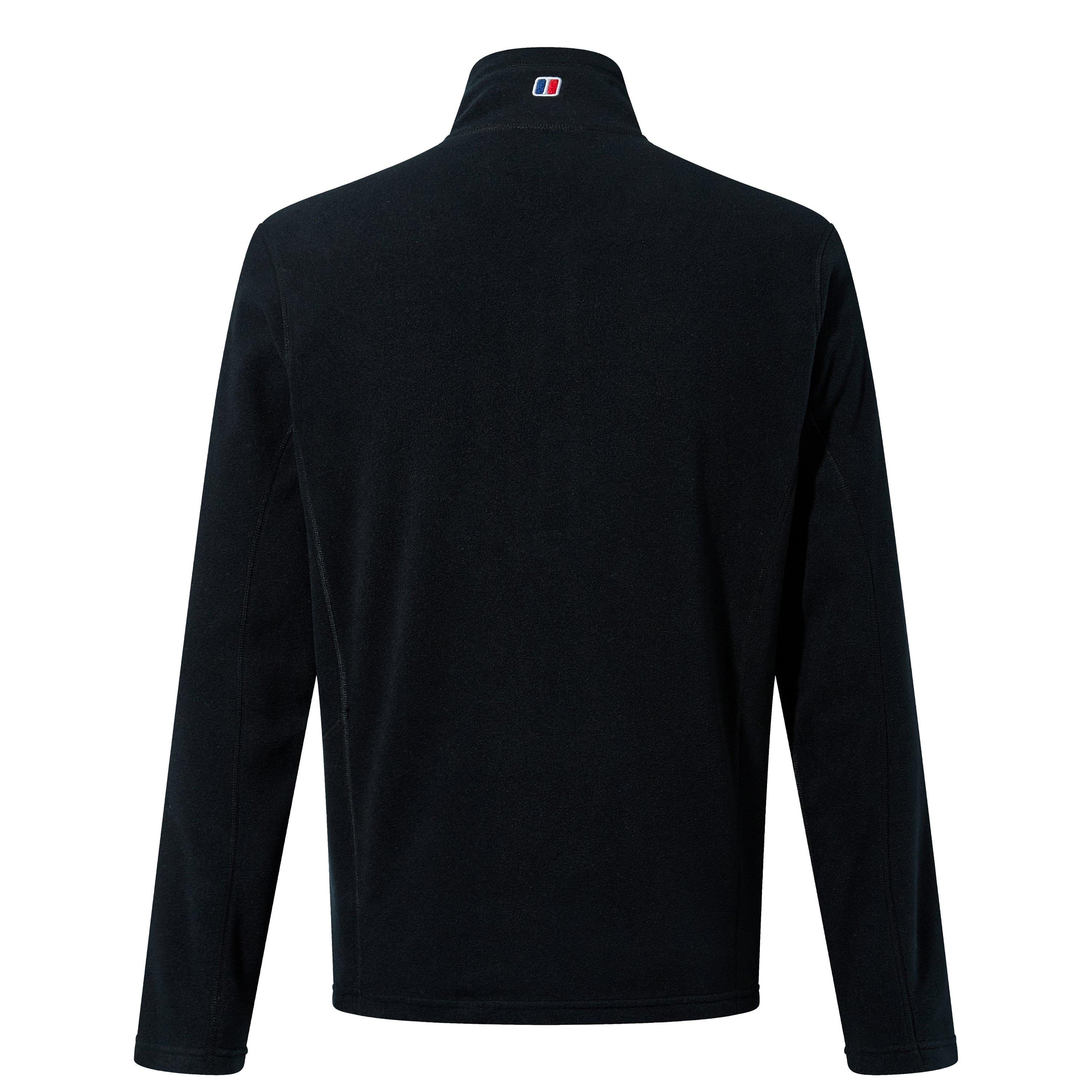 Jet Black - Berghaus - Men's Prism Half Zip Long Sleeve Polartec Funnel Neck Fleece - 2