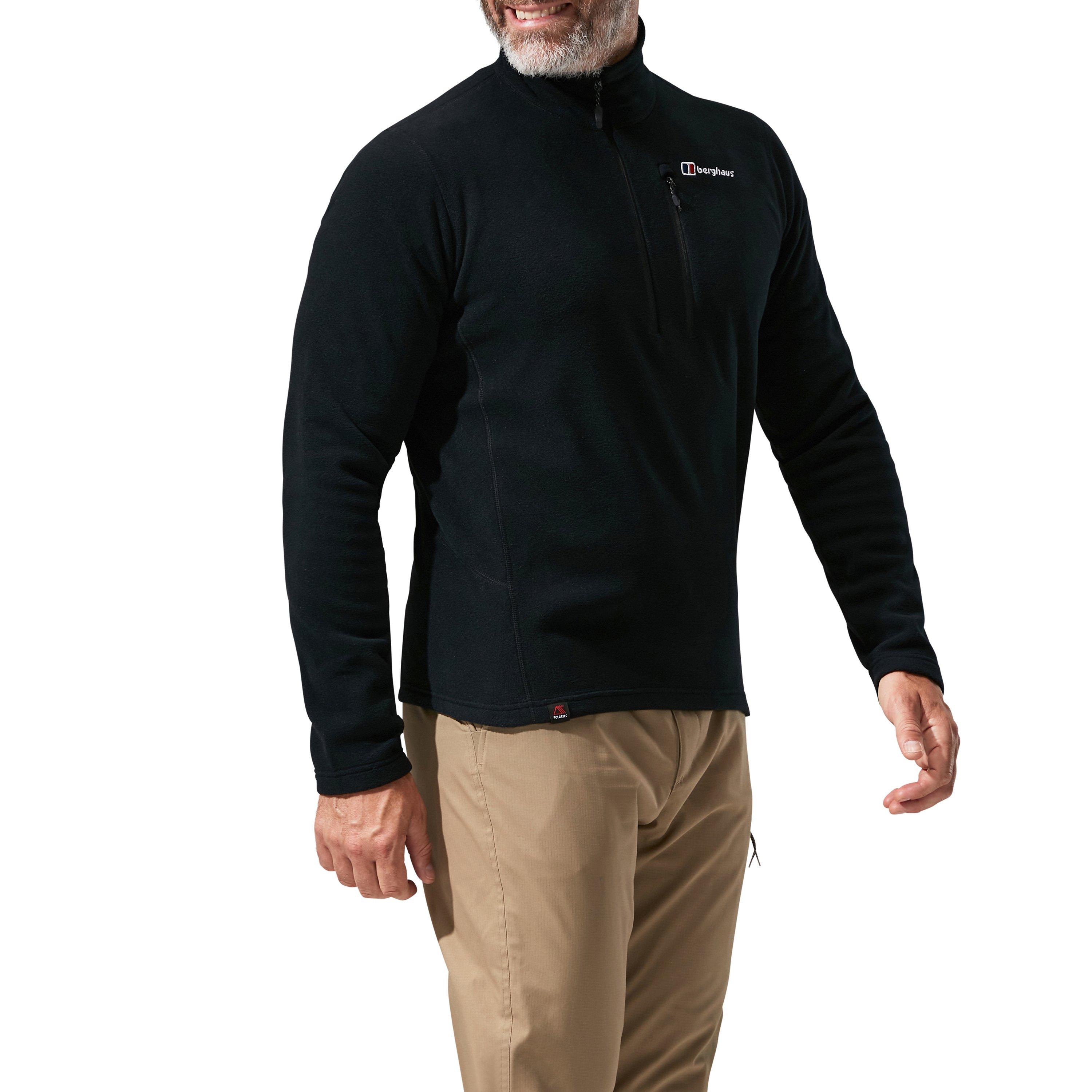 Jet Black - Berghaus - Men's Prism Half Zip Long Sleeve Polartec Funnel Neck Fleece - 3