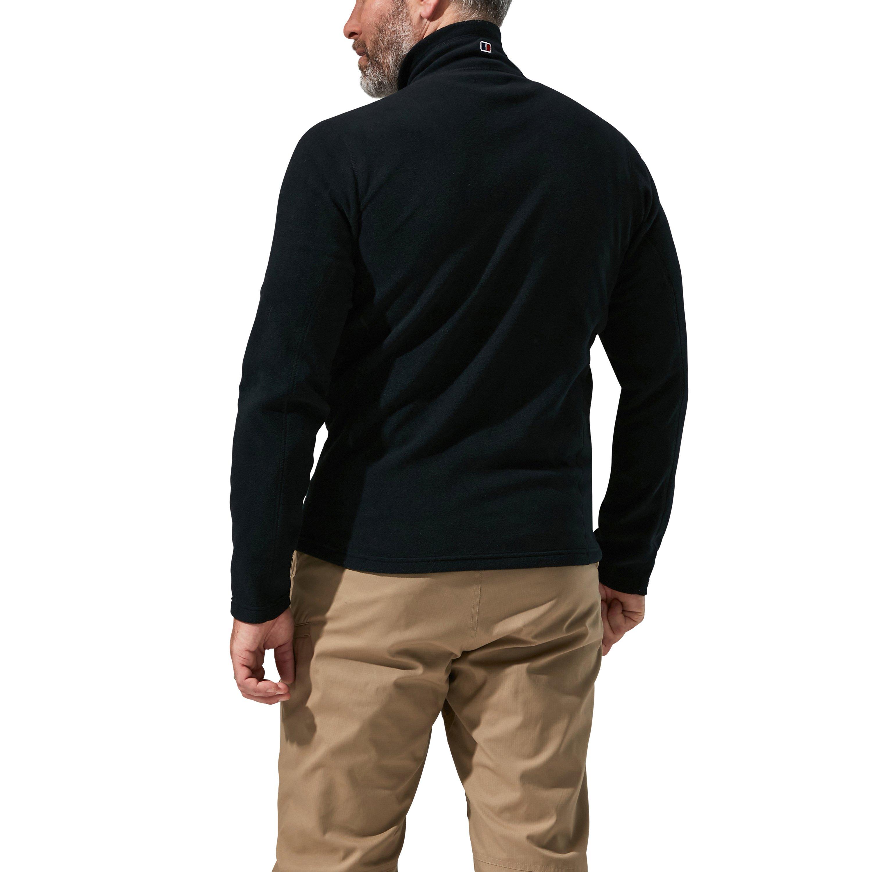 Jet Black - Berghaus - Men's Prism Half Zip Long Sleeve Polartec Funnel Neck Fleece - 4