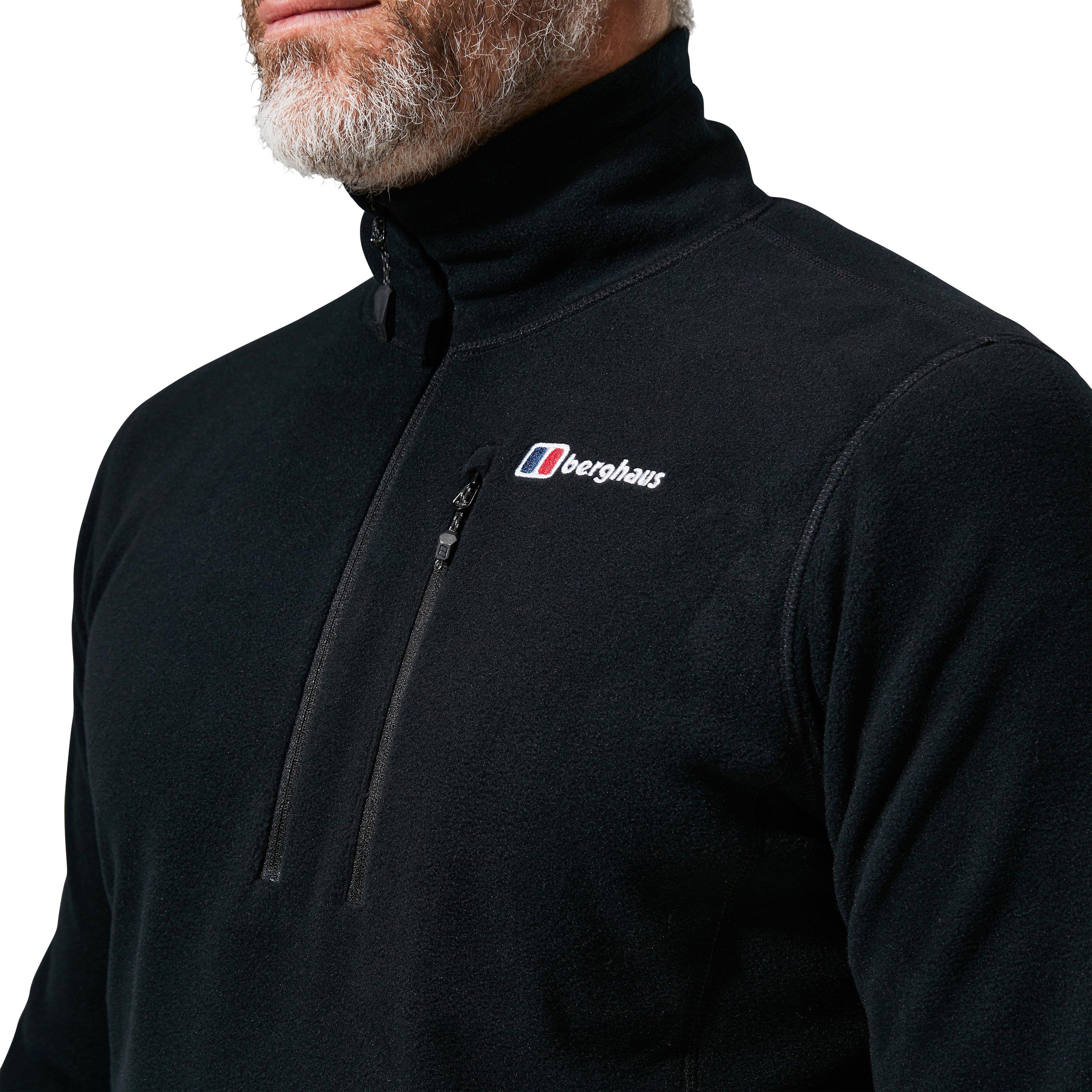 Jet Black - Berghaus - Men's Prism Half Zip Long Sleeve Polartec Funnel Neck Fleece - 5
