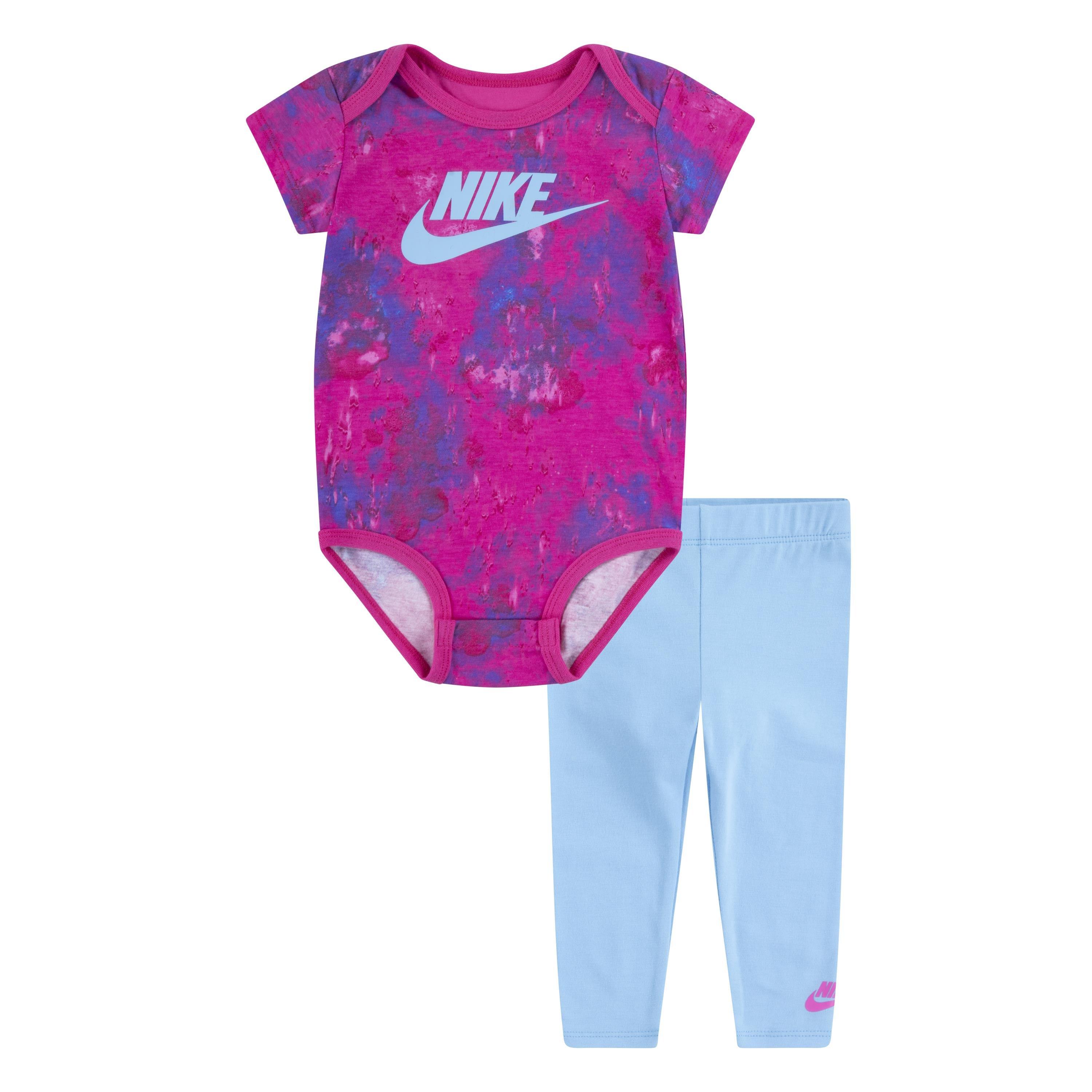 Aquarius Blue - Nike - Kids' All Over Print Bodysuit and Legging Set - 1