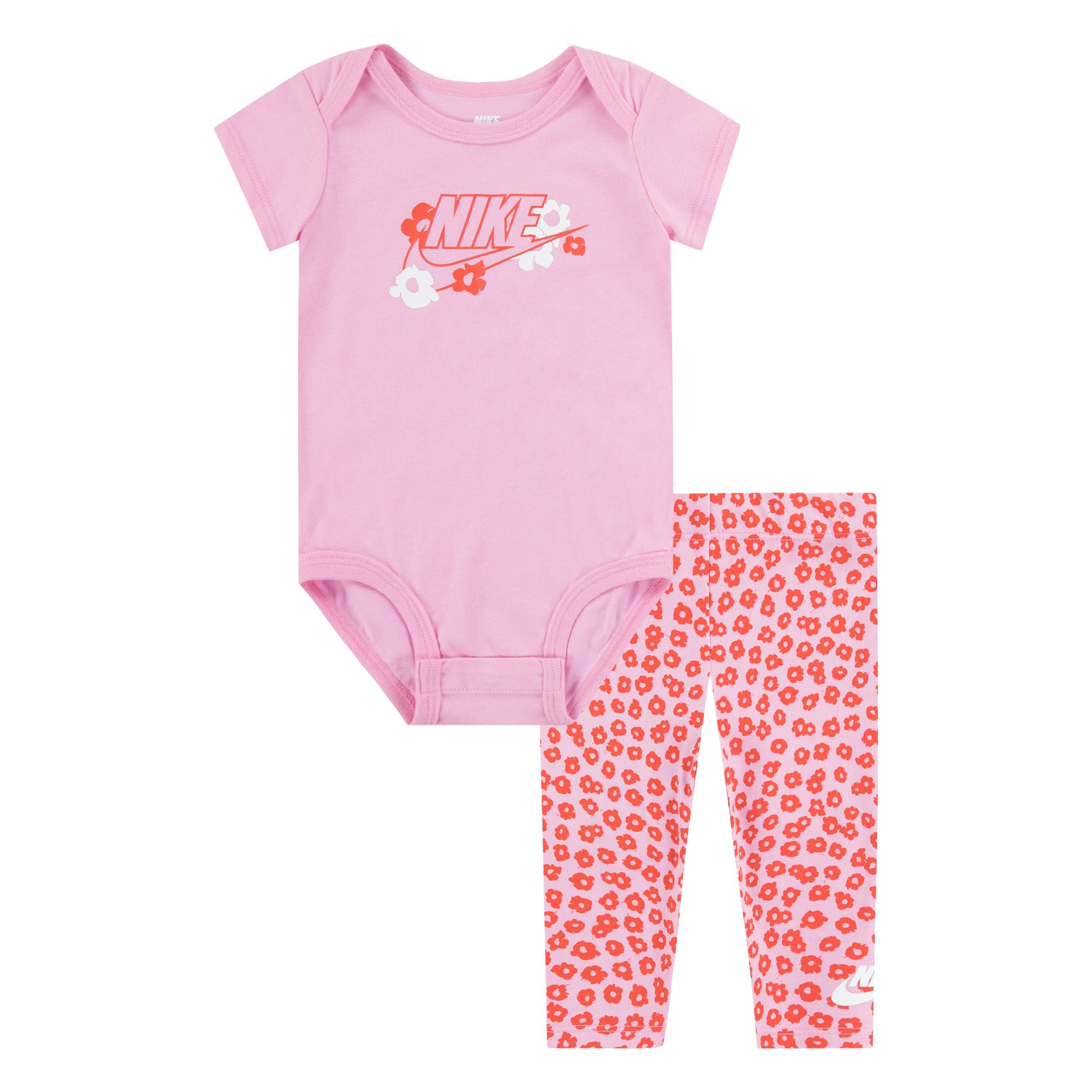 Pink Rise - Nike - Kids' Floral Bodysuit Legging Set Onesie - 1