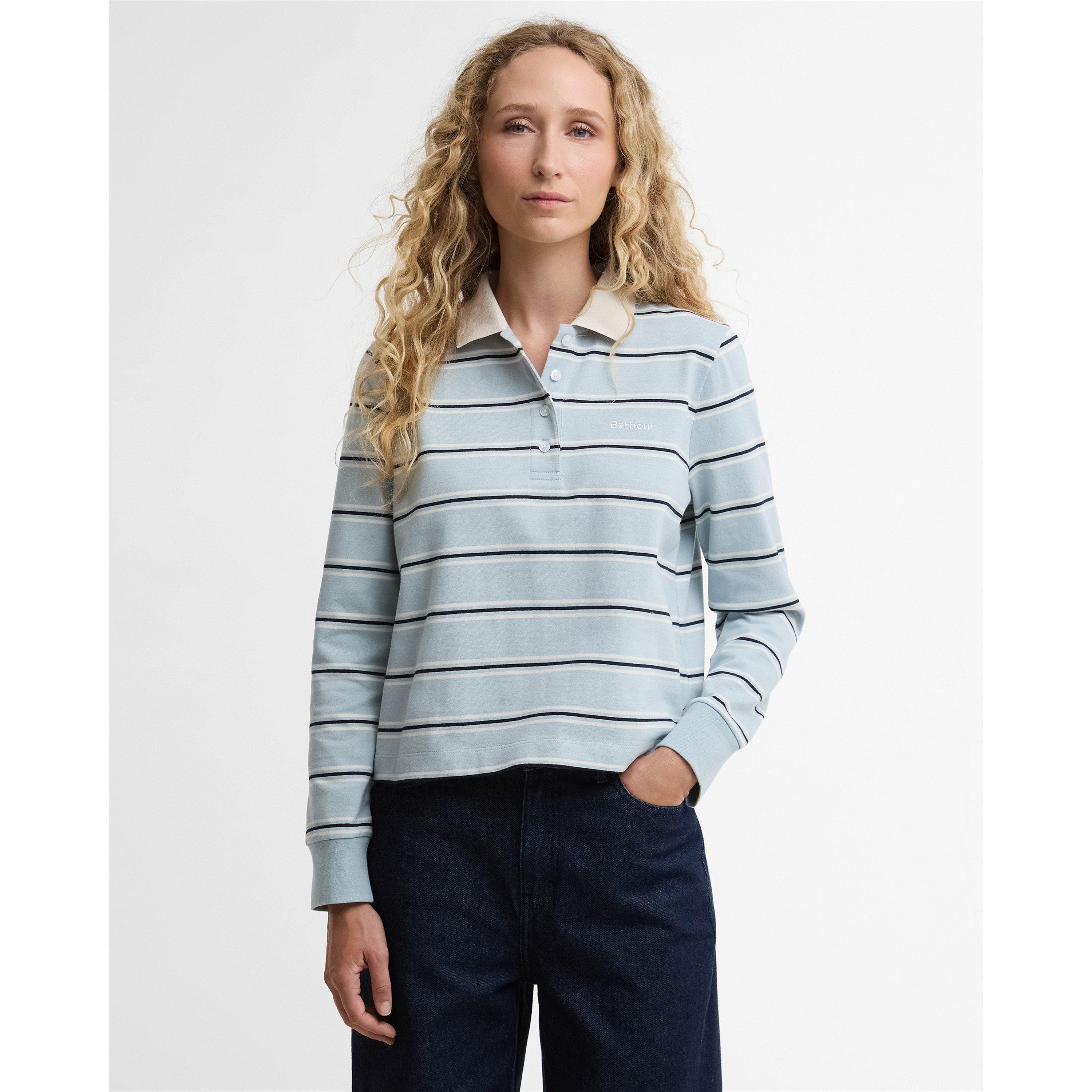 Celestl Blue S - Barbour - Women's Rugby Polo Shirt - 2