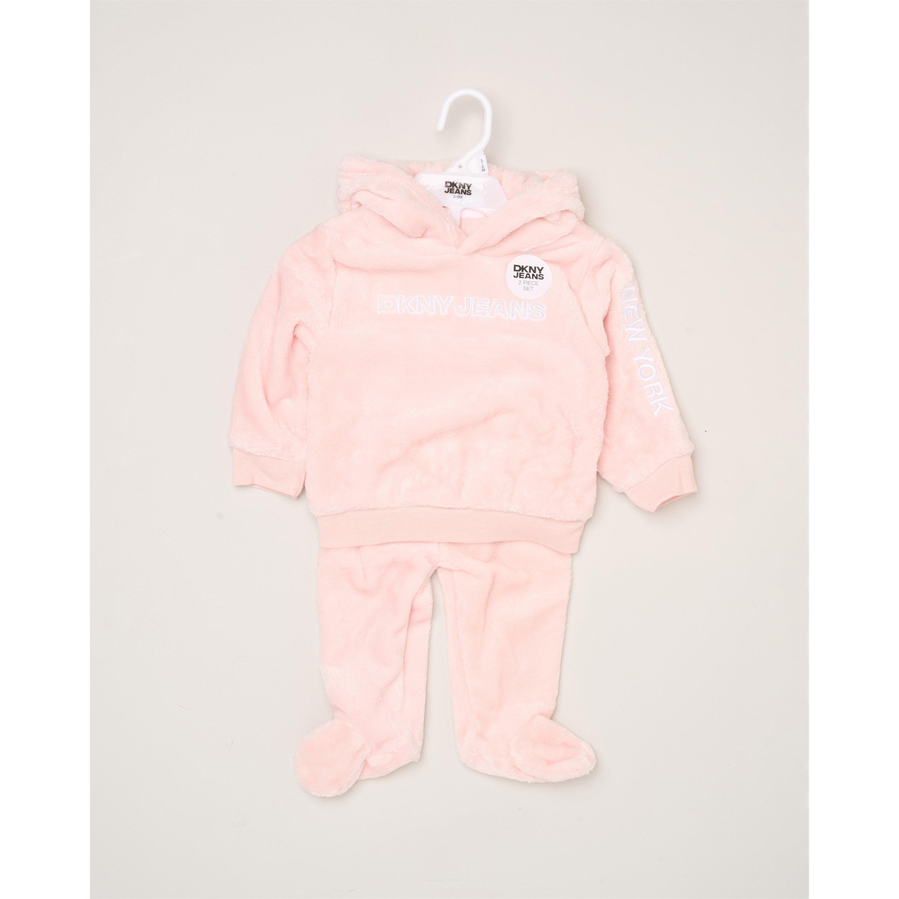 Dkny  Newborn Jeans Hoodie And Trousers - Pink - 0-3 Mnth