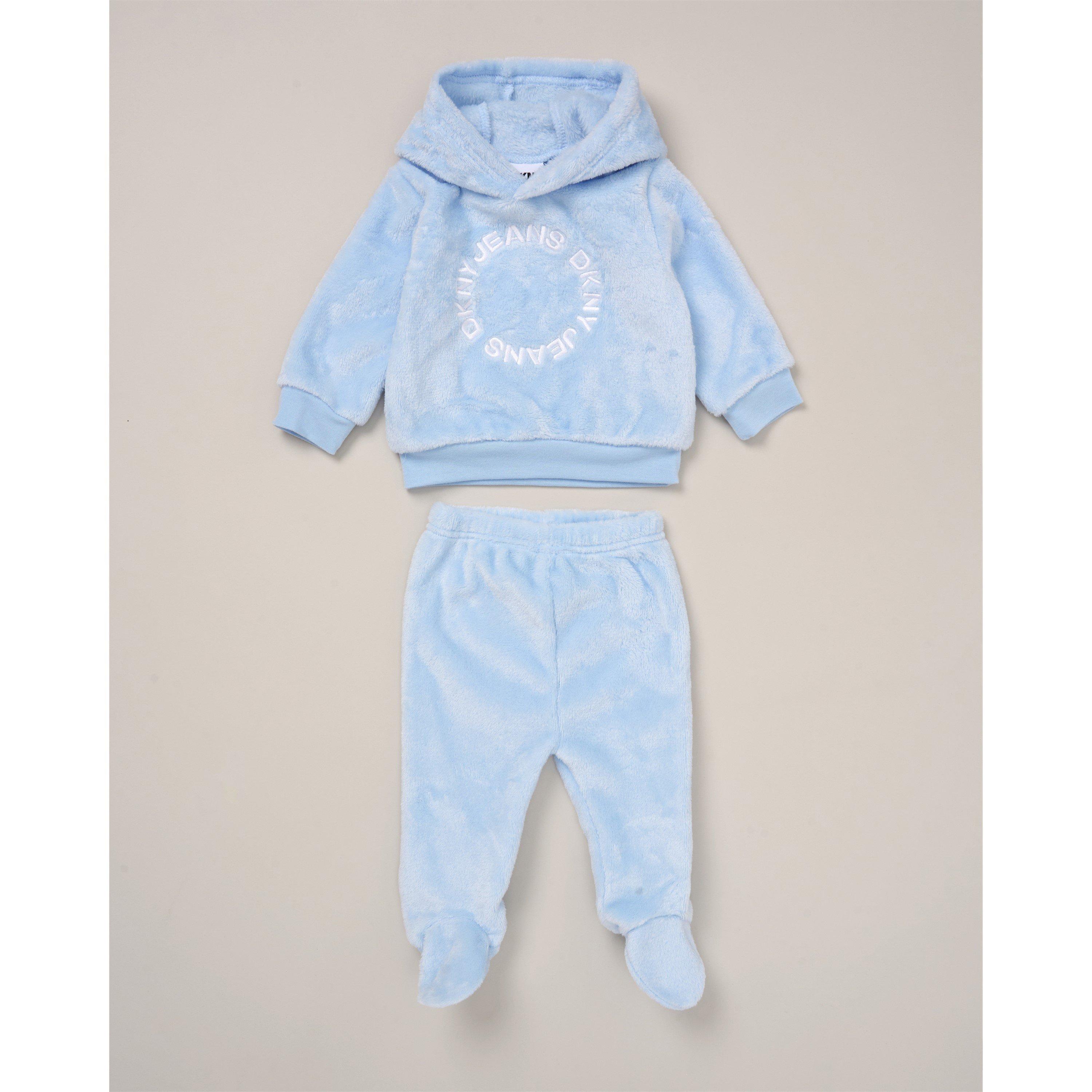 Dkny  Newborn Jeans Hoodie And Trousers - Blu - 0-3 Mnth