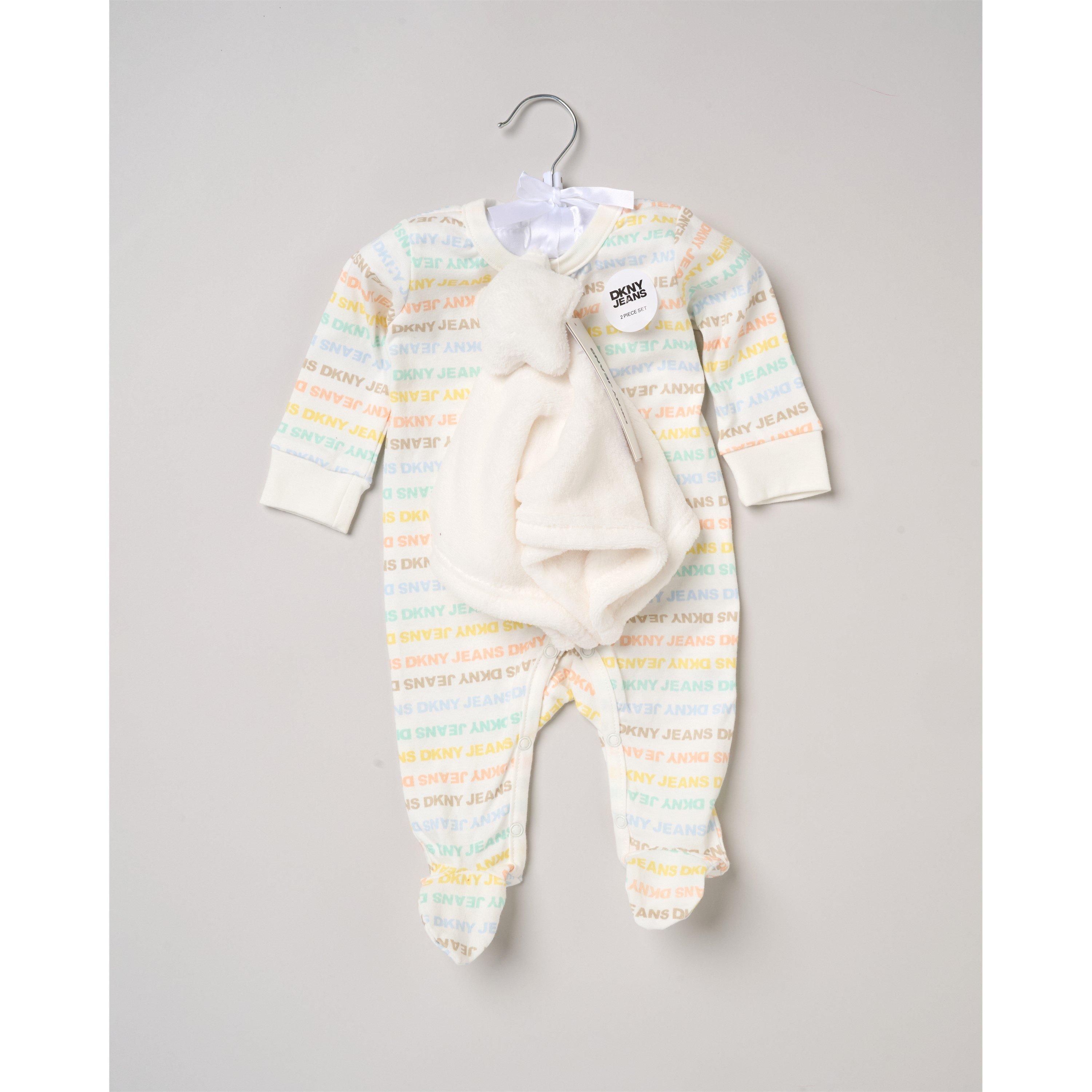 Dkny  Newborn Jeans All In One And Comforter - Crm - 0-3 Mnth
