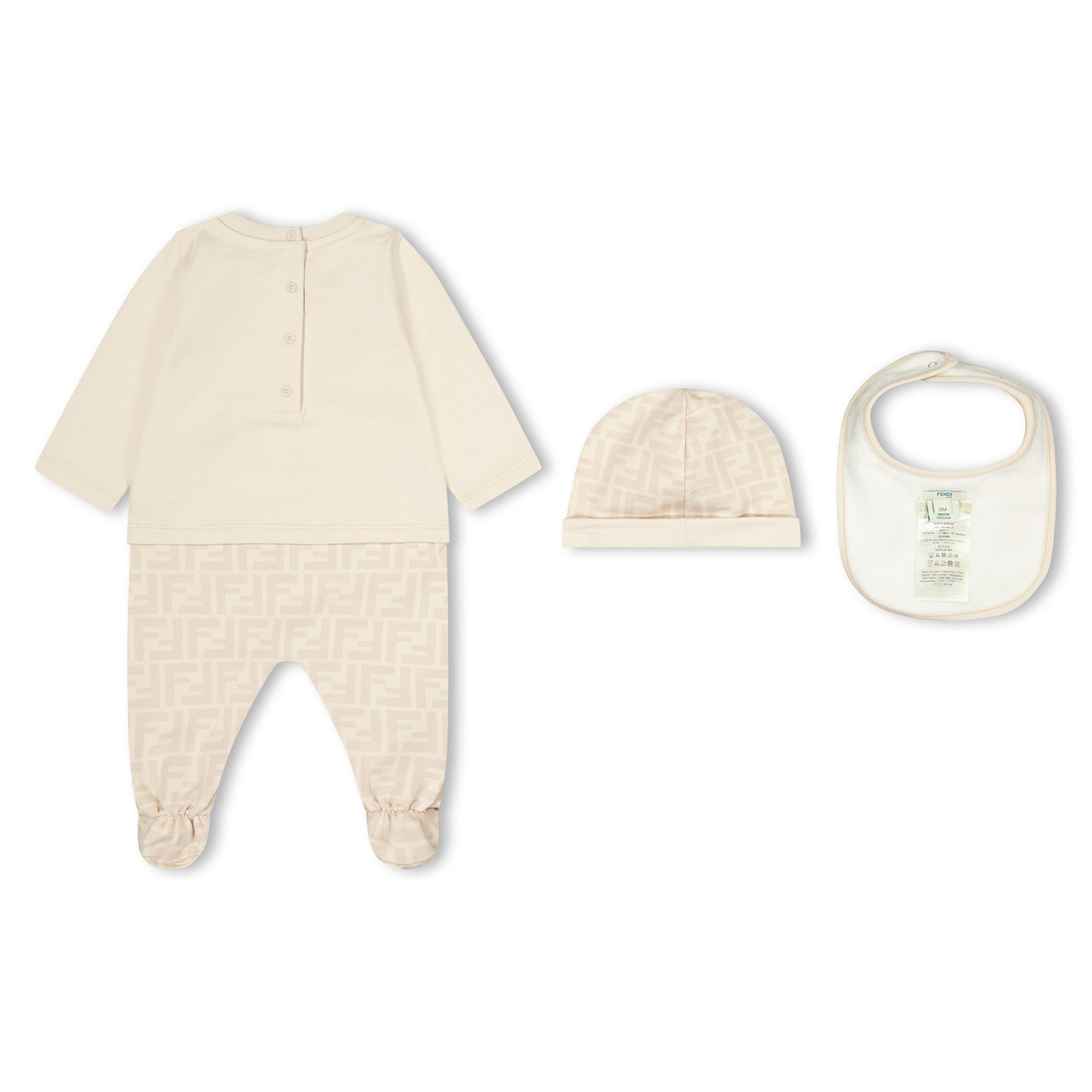 Beige F19J5 - Fendi - Fendi 3pcs Baby Set Bb63 - 2