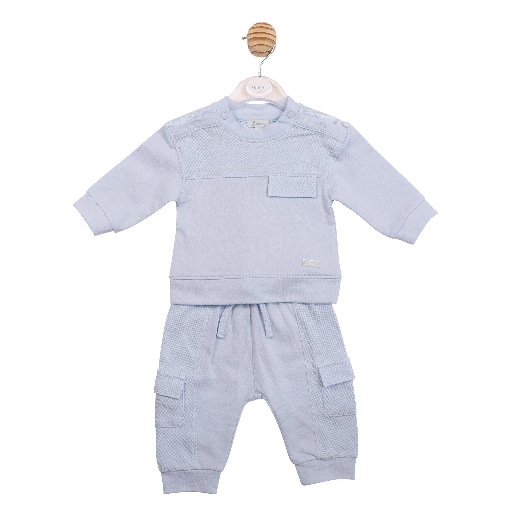 Blue - Mintini Baby - Baby Jog Set - 1