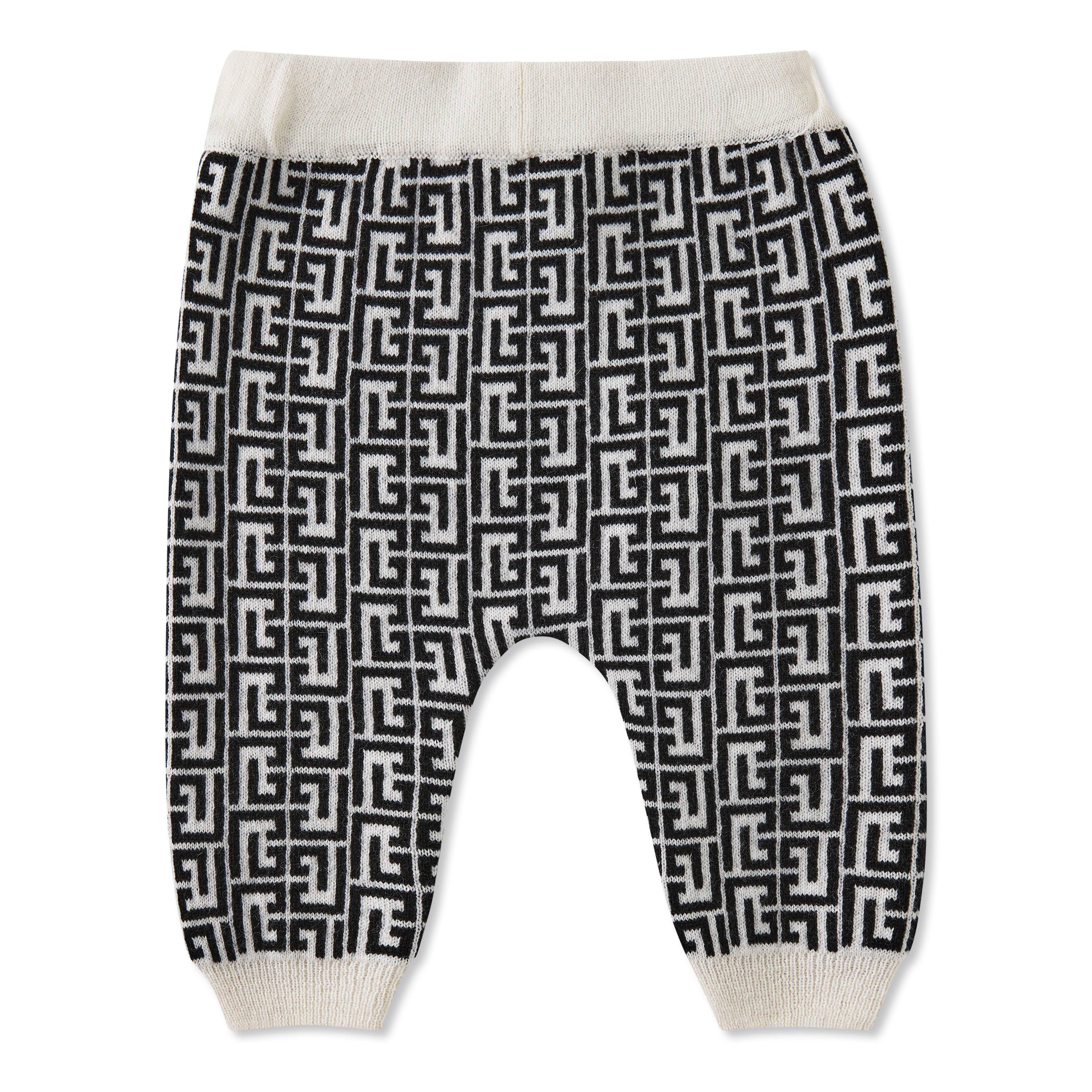 ivory/black - Balmain - Kids' Monogram Leggings - 2