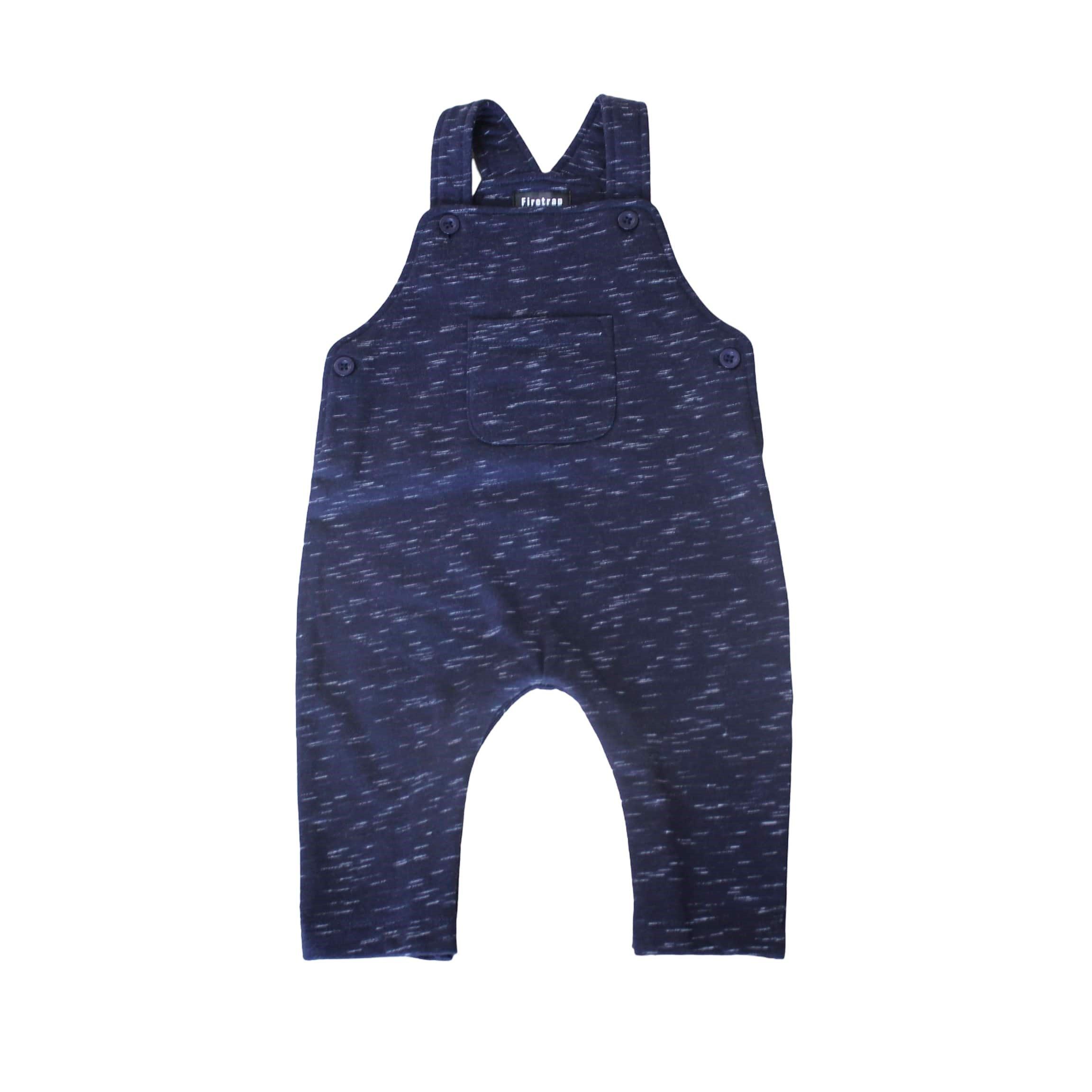 Navy - Firetrap - Boys Dungaree and Long-Sleeve Top Set - 2