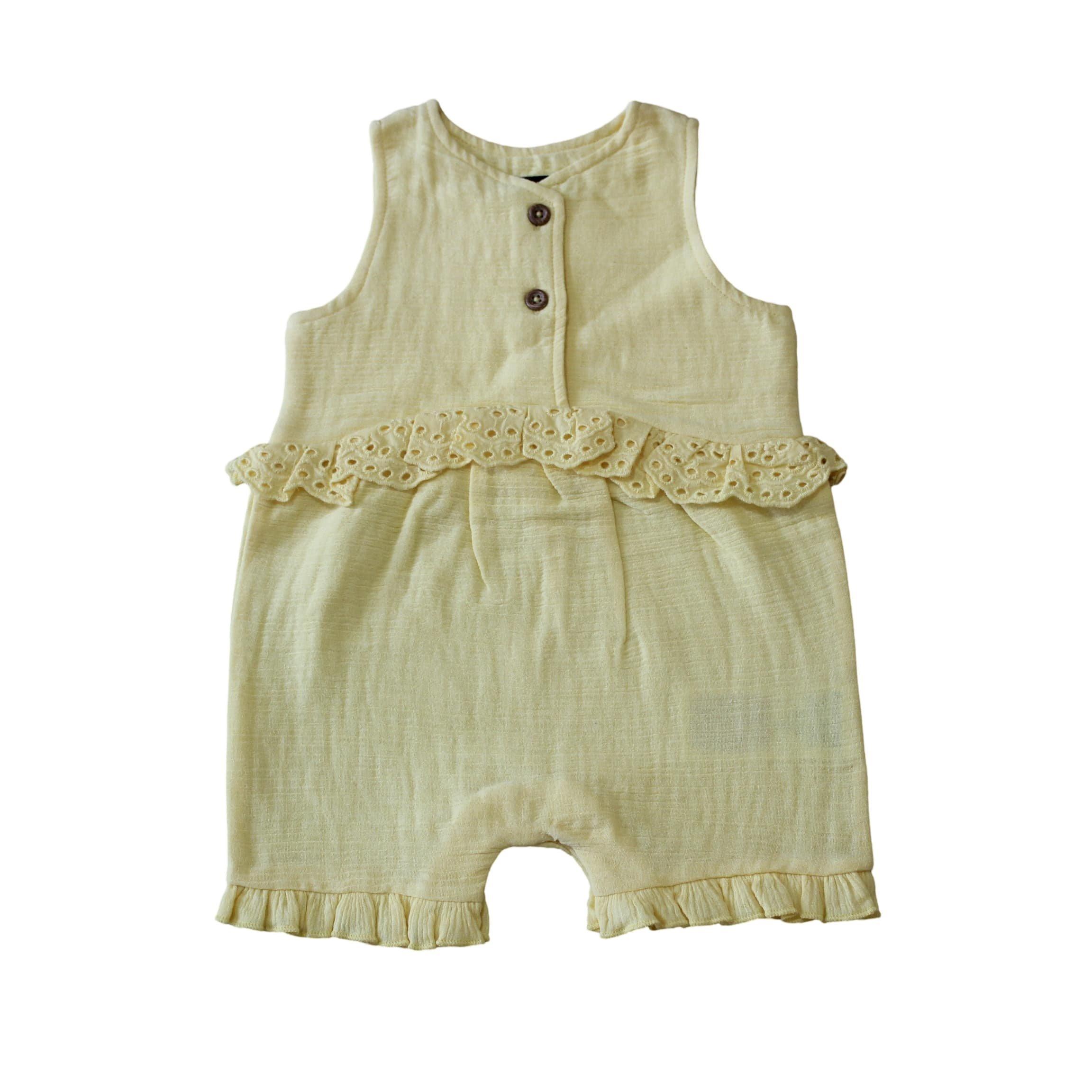 Geel - Firetrap - Girls Sleeveless Dungarees & Matching Hat - 2