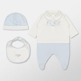 Fendi All In One Sleepsuit 3 Piece Set Babies