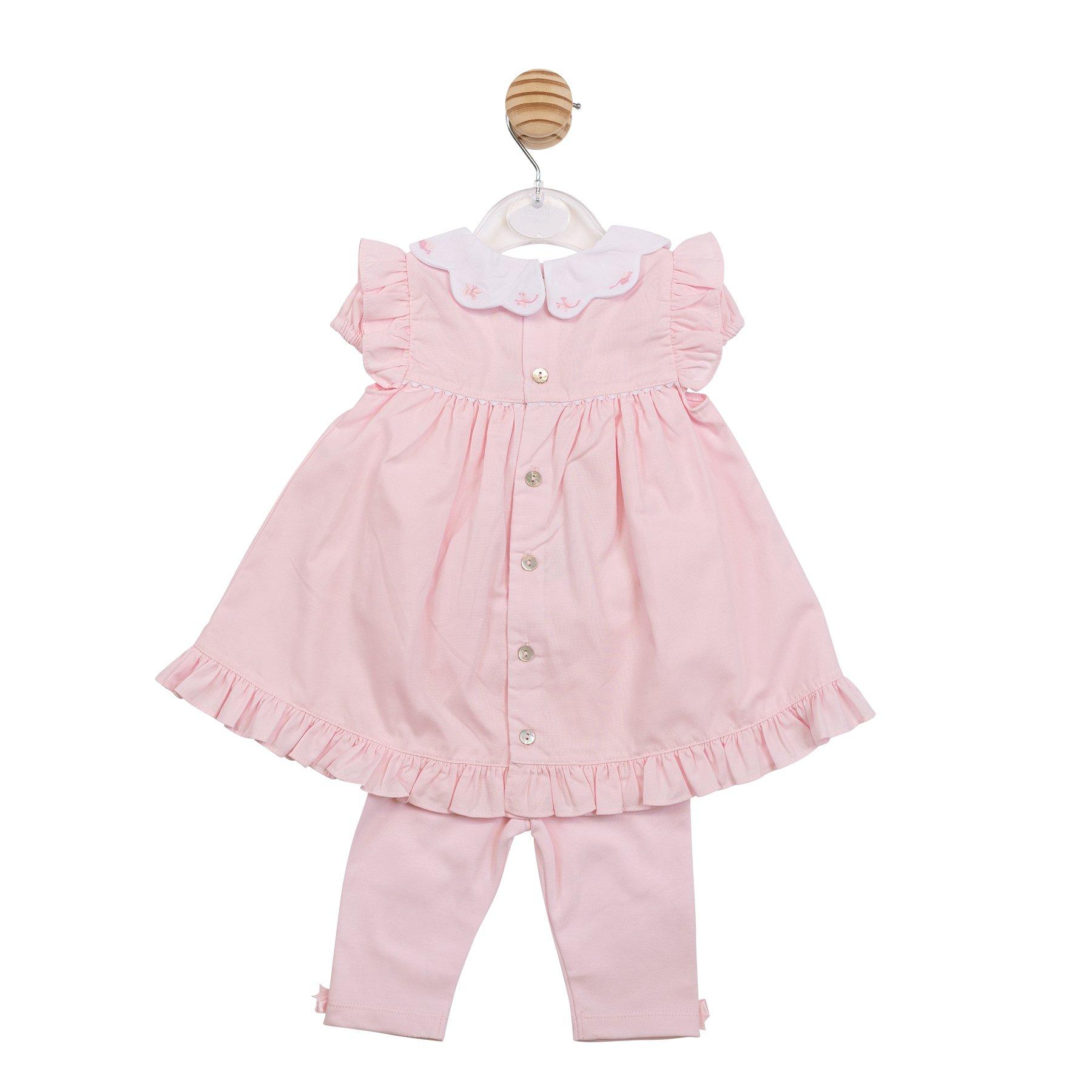 Weiß/Rosa - Mintini Baby - Kids' Dress and Legging Set - 2