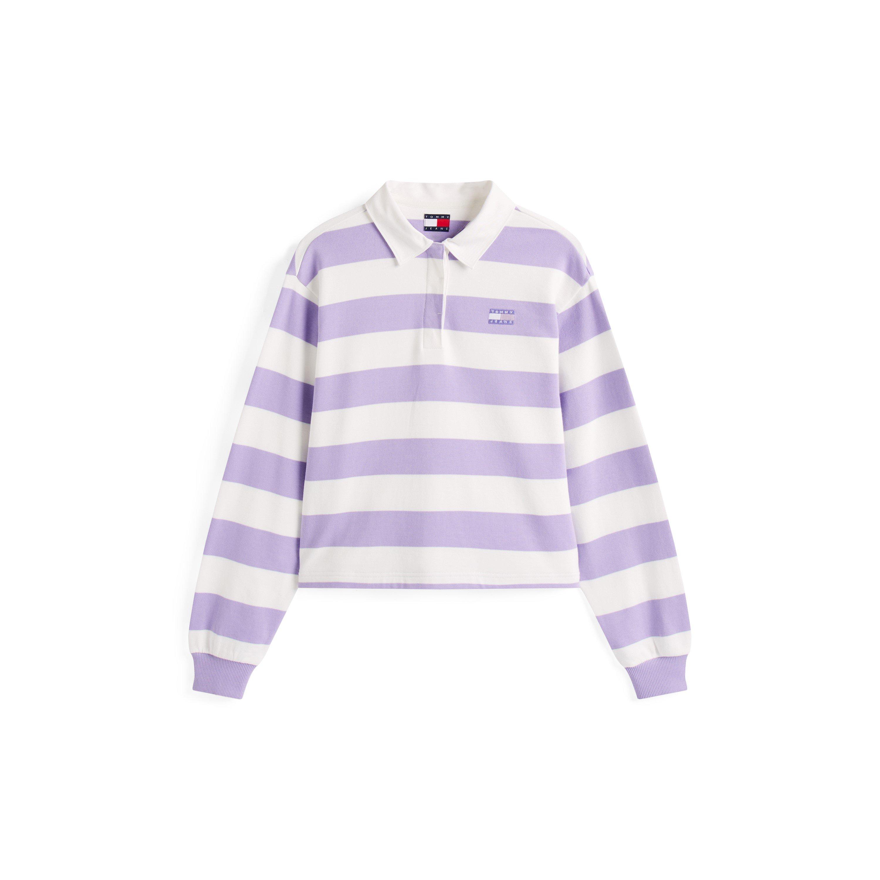 Ophelia Purple - Tommy Jeans - Women's Badge Rugby Polo Shirt - 1